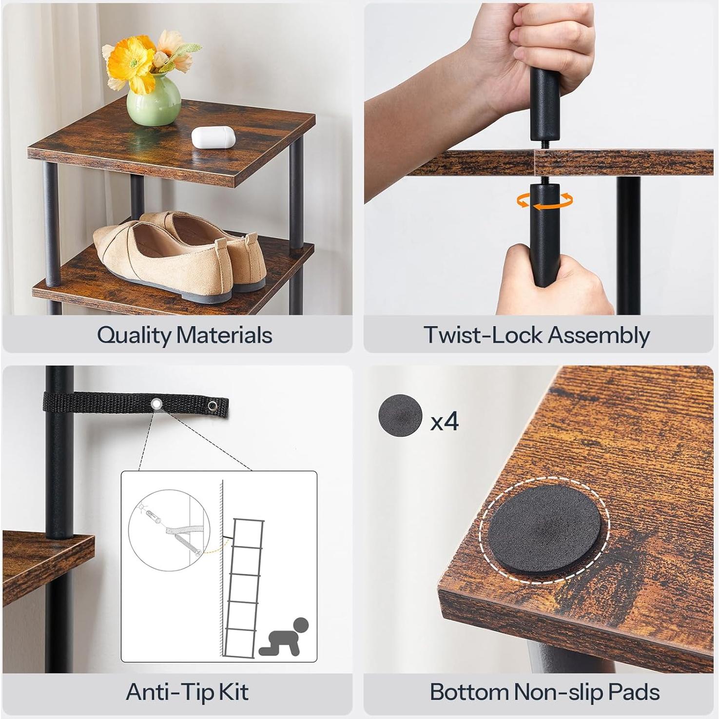 Estante Vertical para Zapatos HOOBRO 6 Niveles 28x28x100 cm