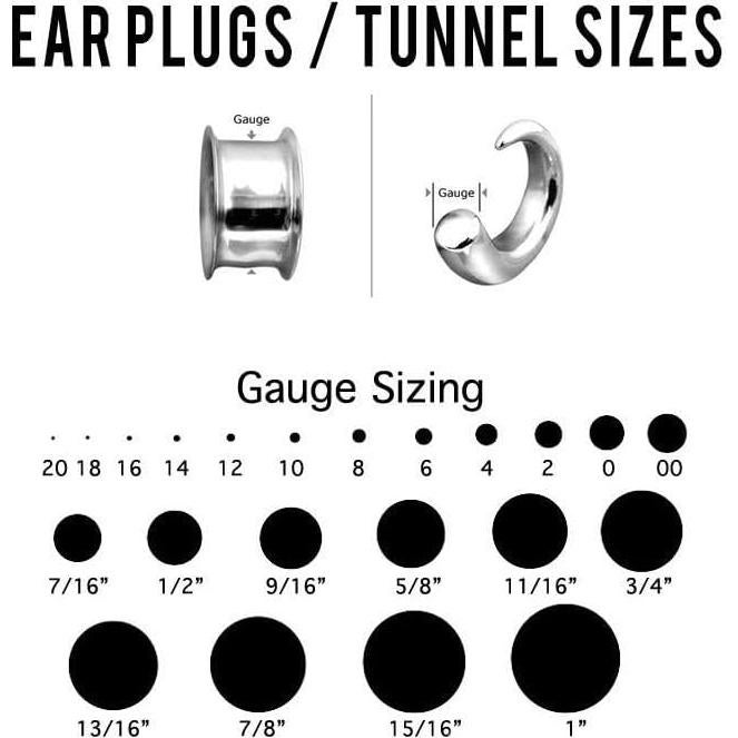 Anillos O de Caucho Blanco Satix 20PCS 0 Gauge 8mm Piercing