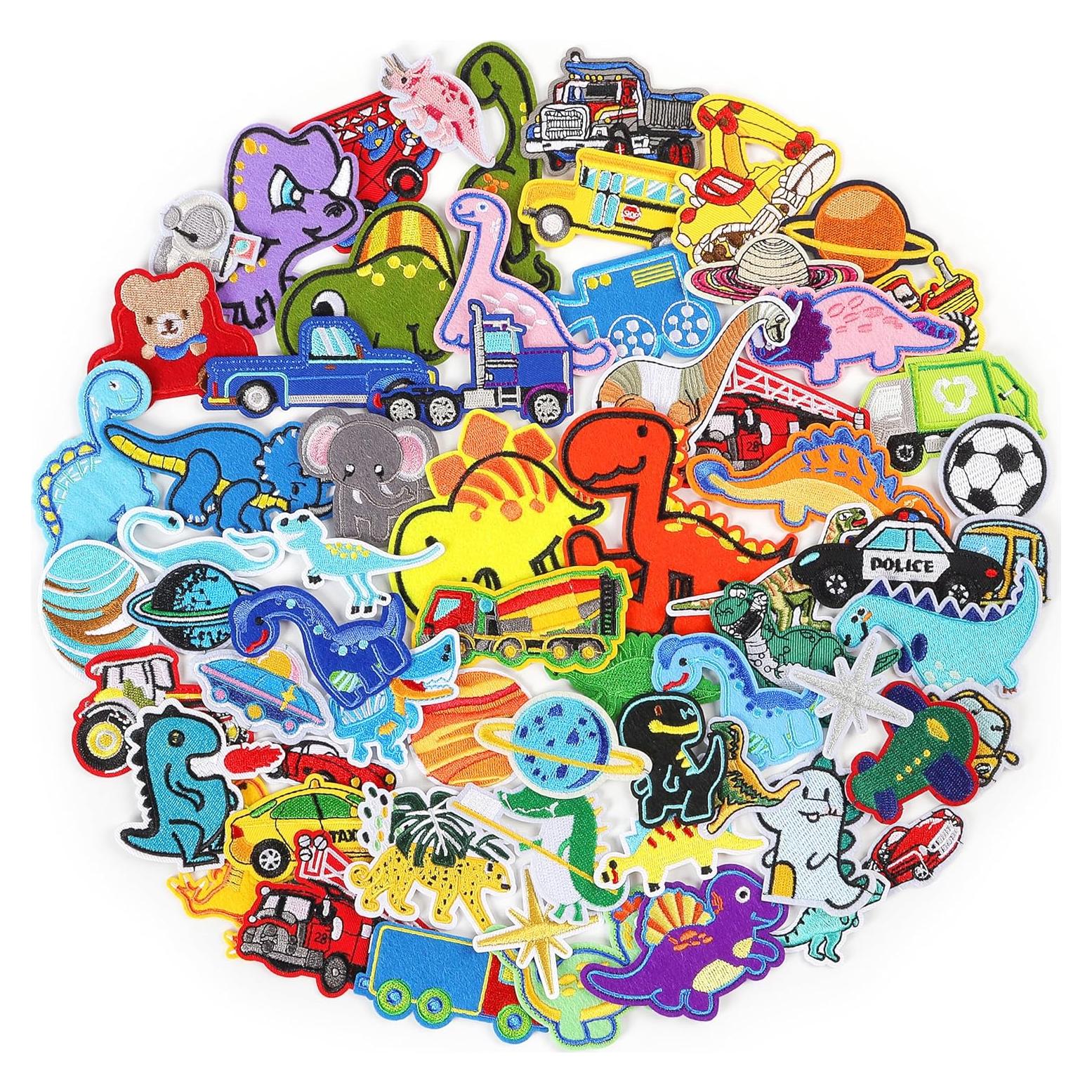 Parches Bordados de Planchar NICEVINYL 60PCS para Niños