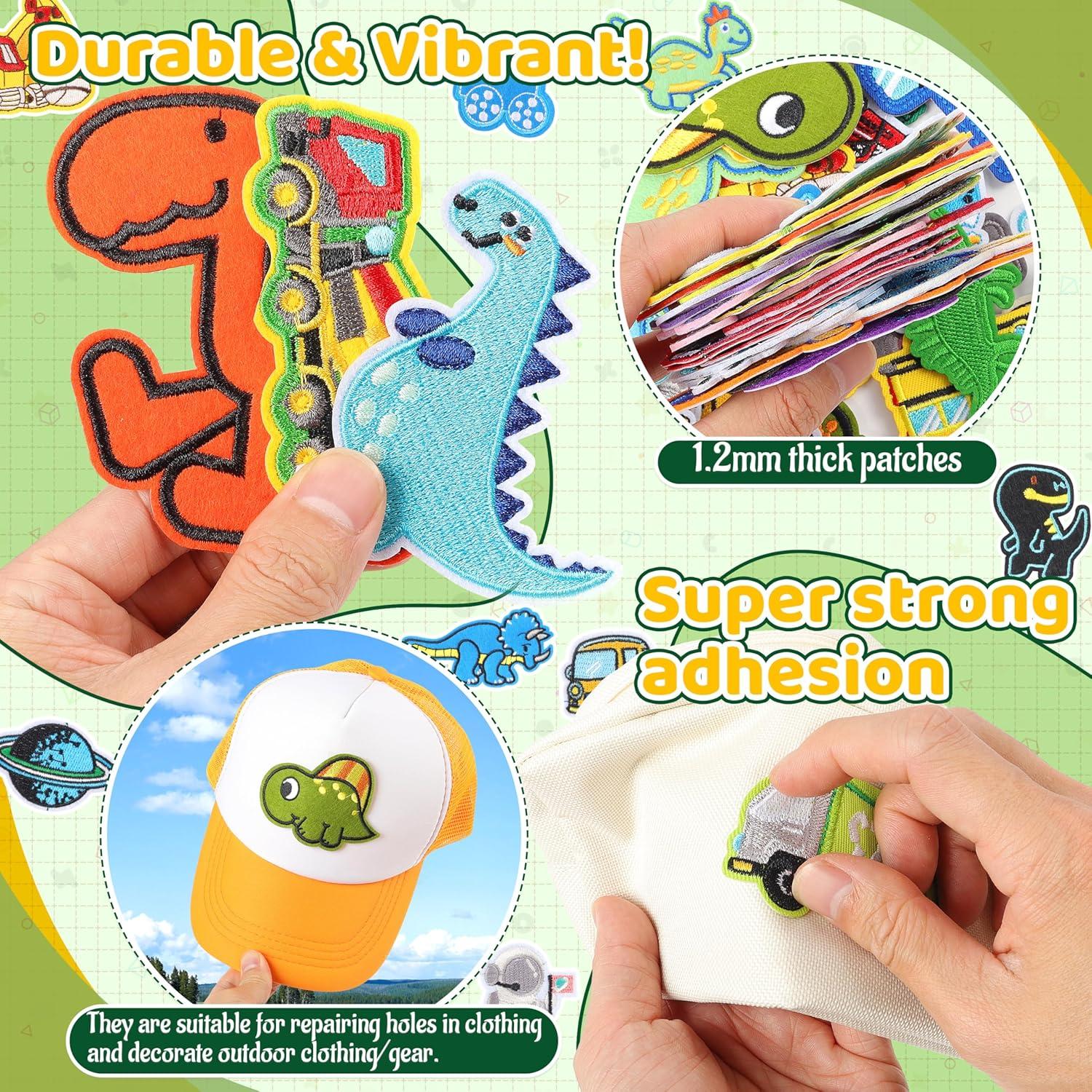 Parches Bordados de Planchar NICEVINYL 60PCS para Niños