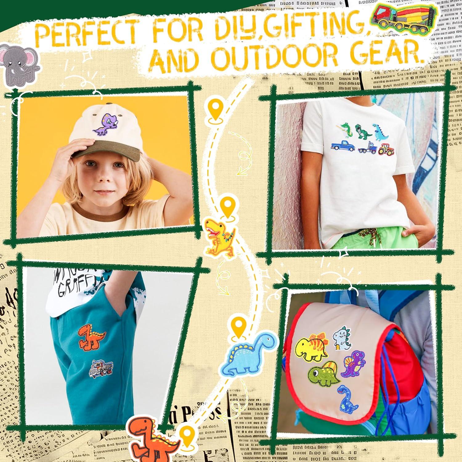 Parches Bordados de Planchar NICEVINYL 60PCS para Niños