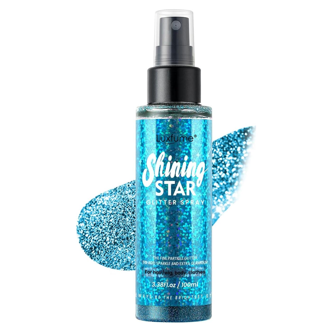 Spray de Brillo Corporal Luxfume 95.2g Azul - Secado Rápido