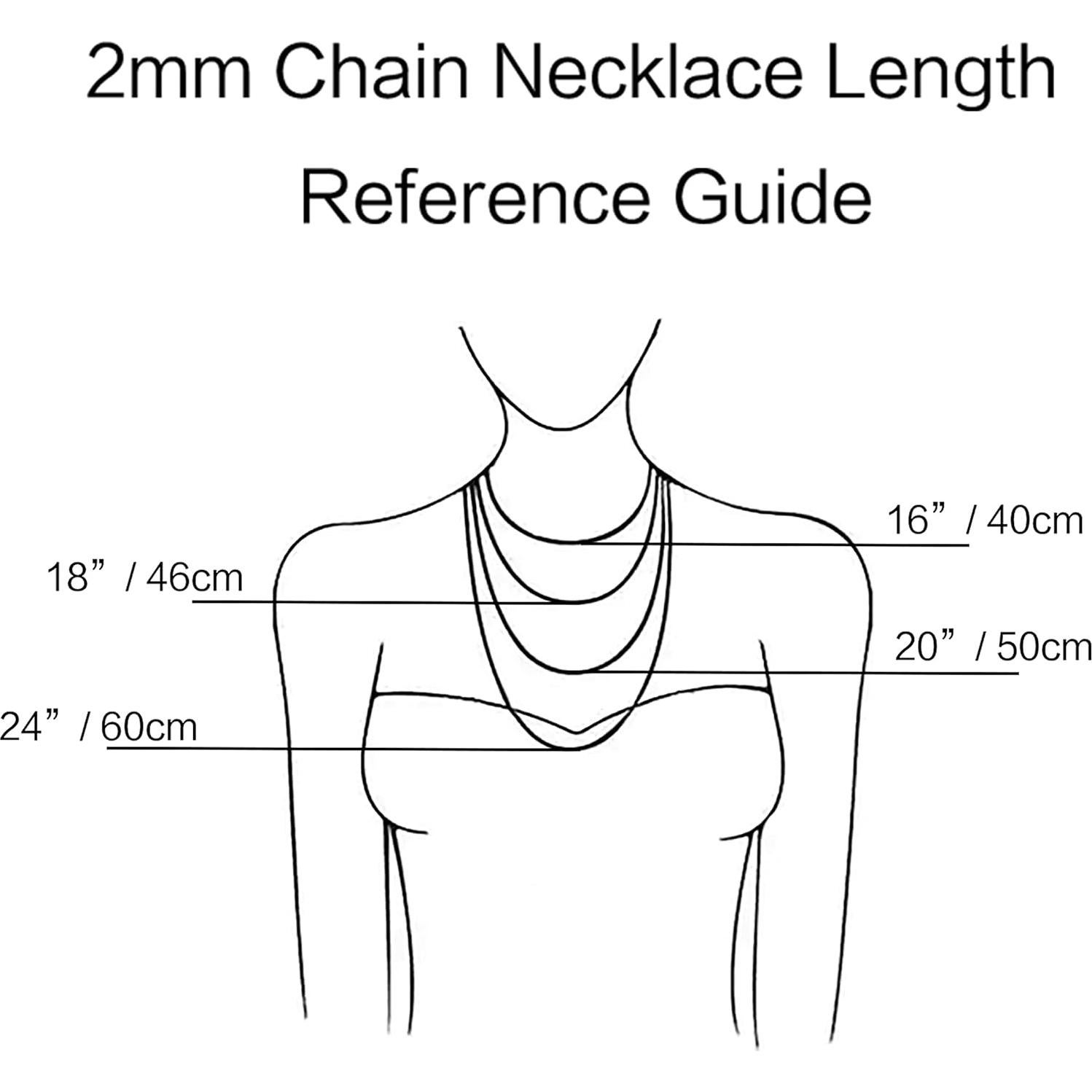 Cadena de Collar Dorada 40.64 cm 2mm Acero Inoxidable Lezam - 24 Pcs