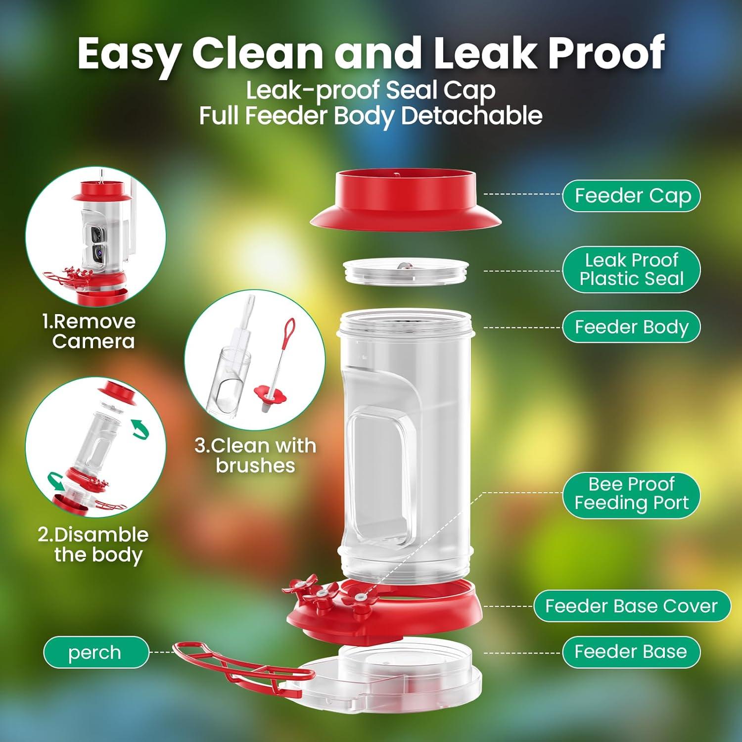 Alimentador de Colibríes Soliom BF10 con Cámara 2K y Moat