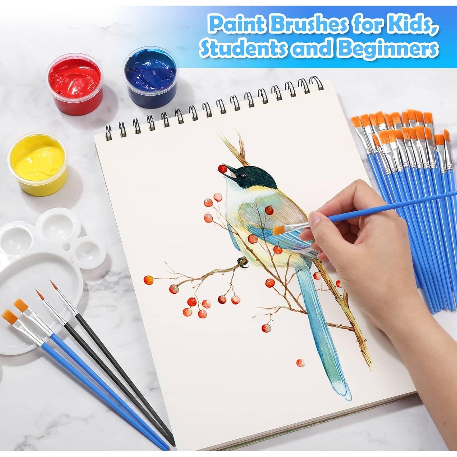 Juego de 70 Pinceles de Pintura Anezus para Niños - Nylon