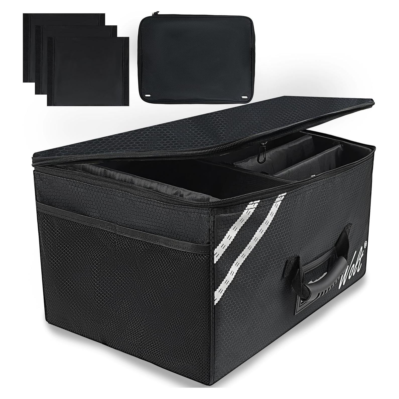 Organizador de Maletero WOLT Plegable con Tapa y 5 Compartimentos