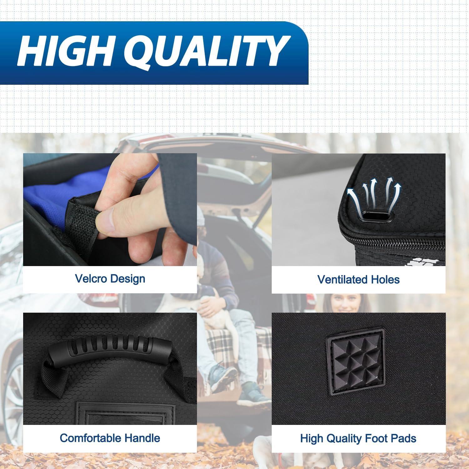 Organizador de Maletero WOLT Plegable con Tapa y 5 Compartimentos