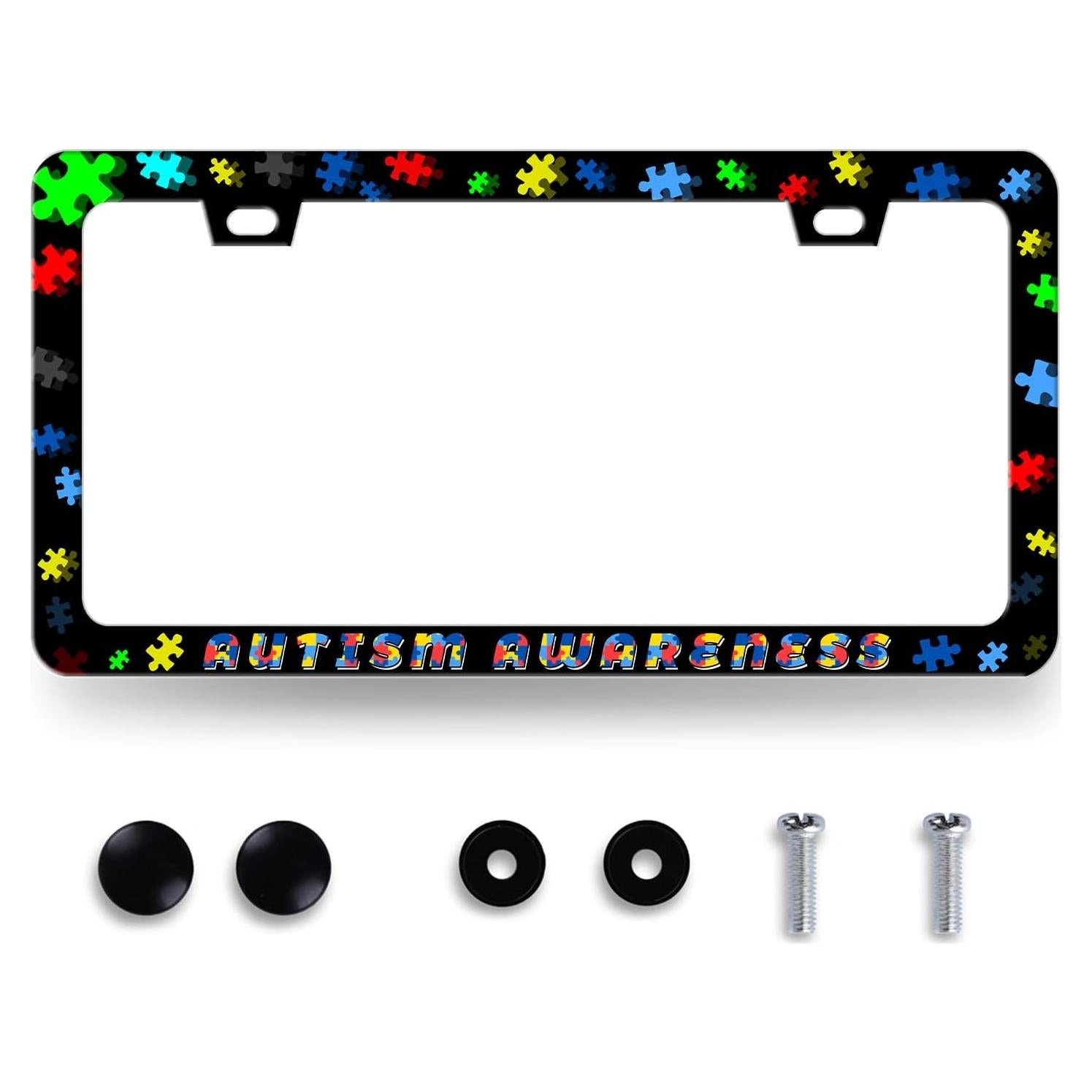 Marco de Placa de Licencia RNKATIH Acero Inoxidable 31.2x16 cm