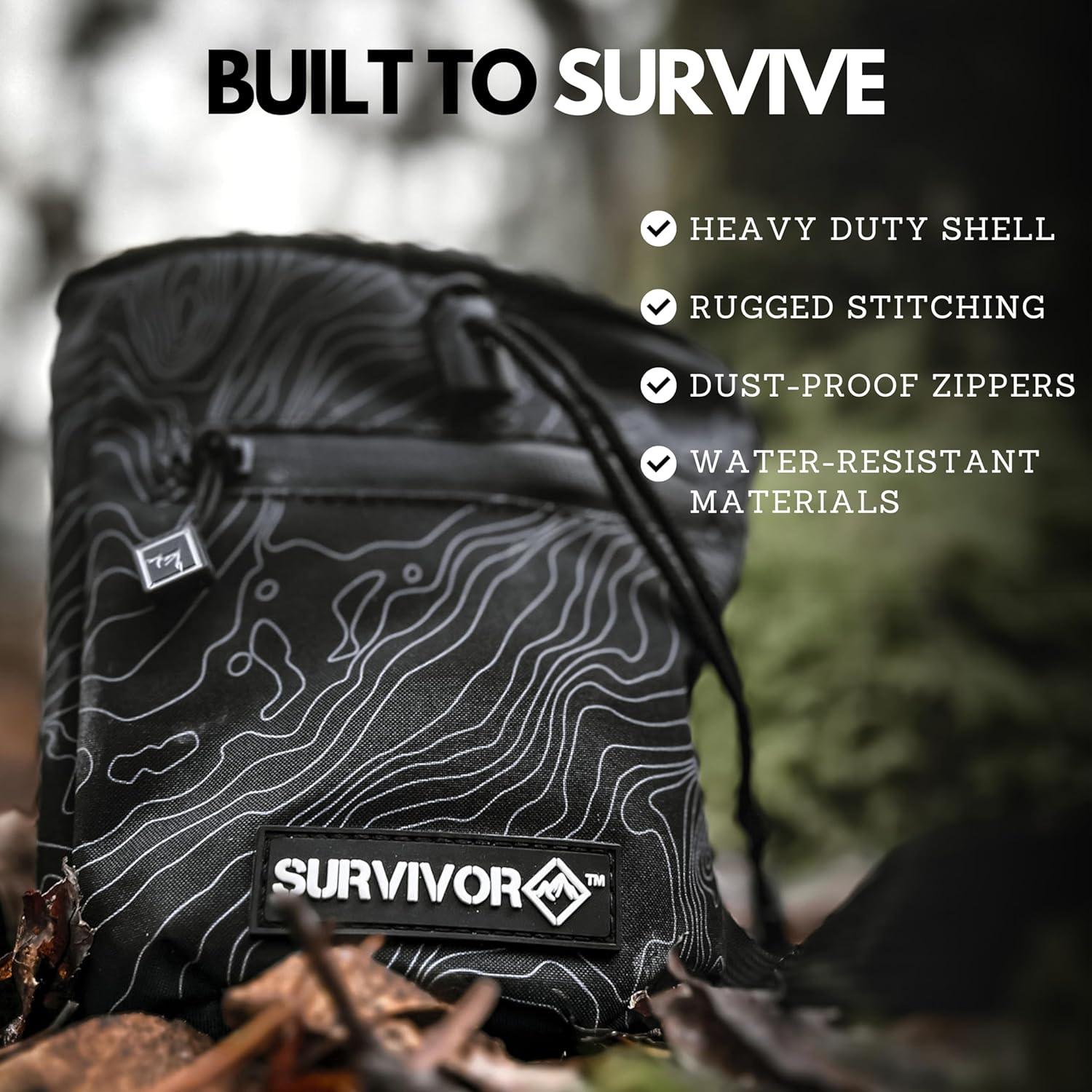 Bolsa de Tiza Survivor + Bola Recargable 65g - Escalada y Gimnasia
