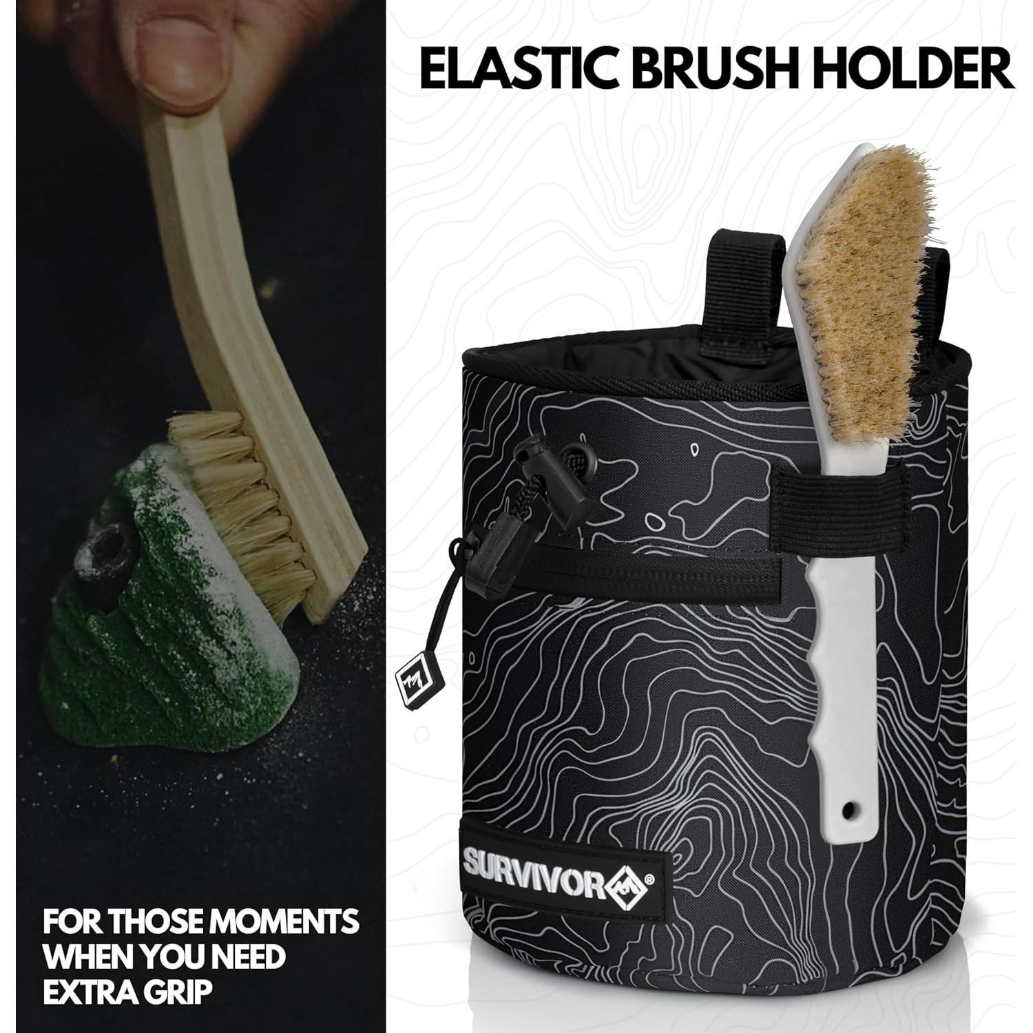 Bolsa de Tiza Survivor + Bola Recargable 65g - Escalada y Gimnasia