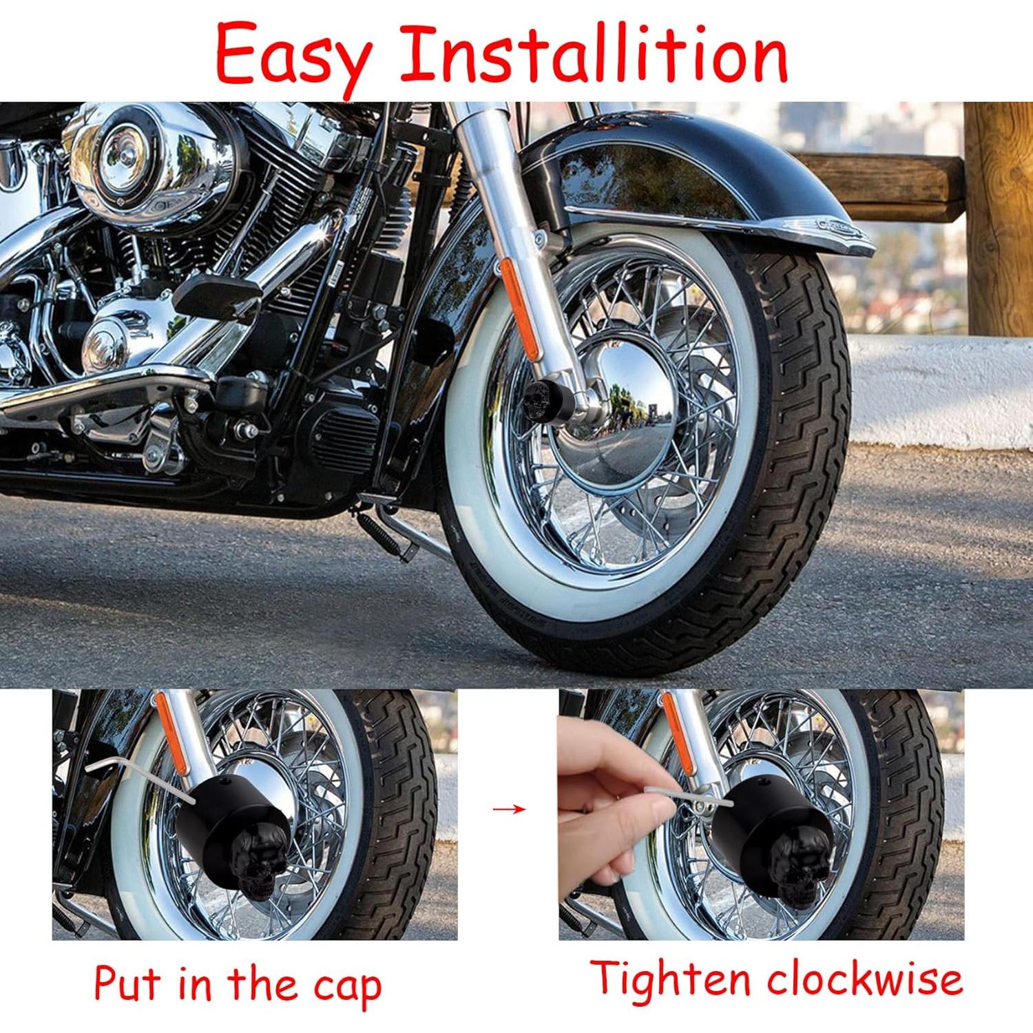 Cubierta de Tuerca de Eje Lunsom Calavera Aluminio Negra 56x46mm