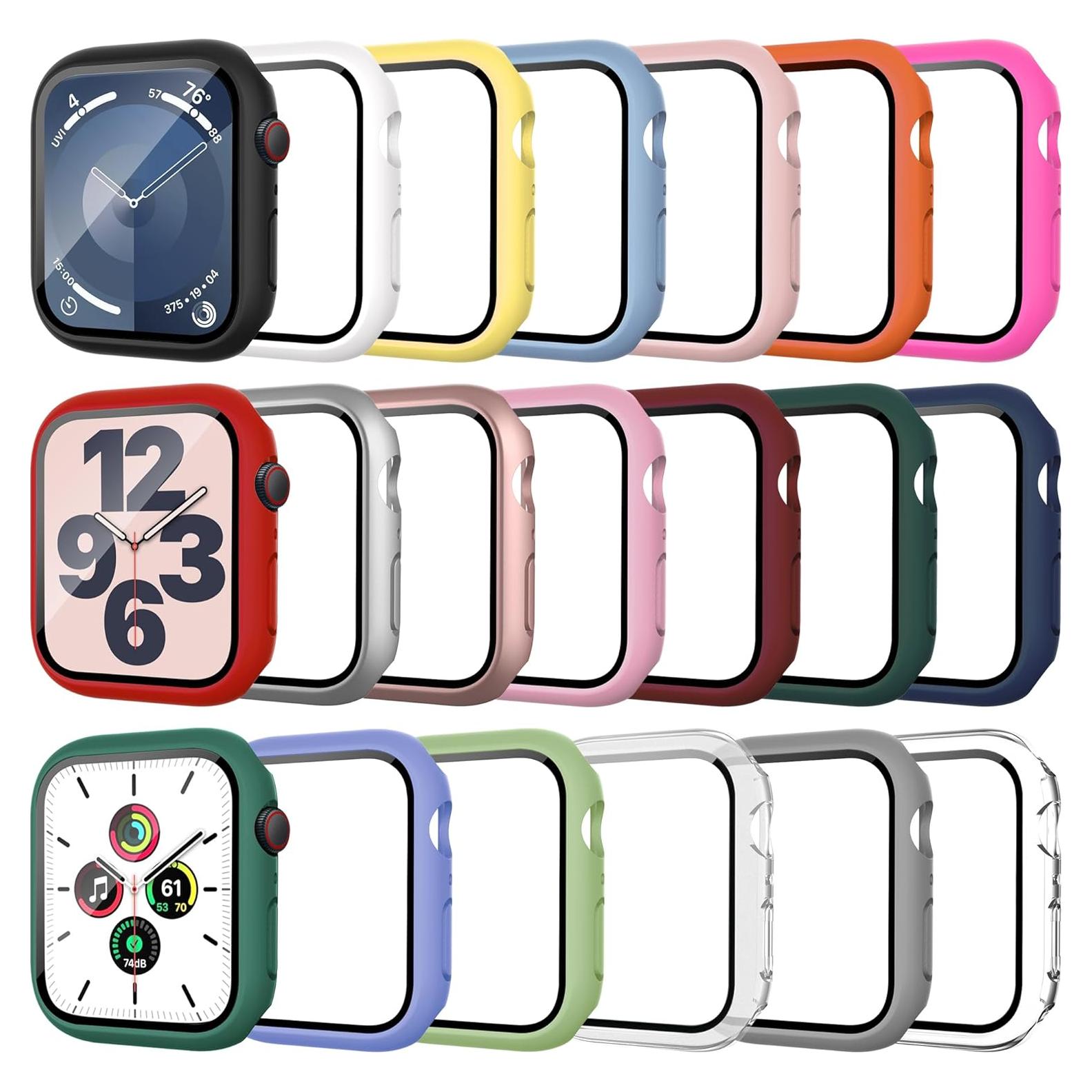 Paquete de 20 fundas para Apple Watch 40mm con vidrio templado