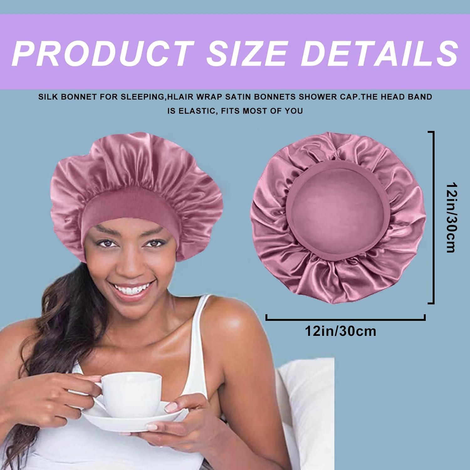 Bonetes de Seda para Dormir FIRSTPELLA - 4 Piezas Elásticas