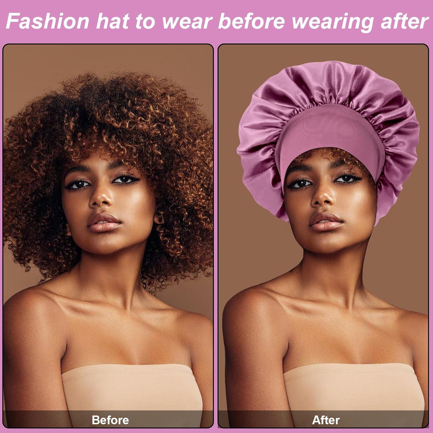 Bonetes de Seda para Dormir FIRSTPELLA - 4 Piezas Elásticas