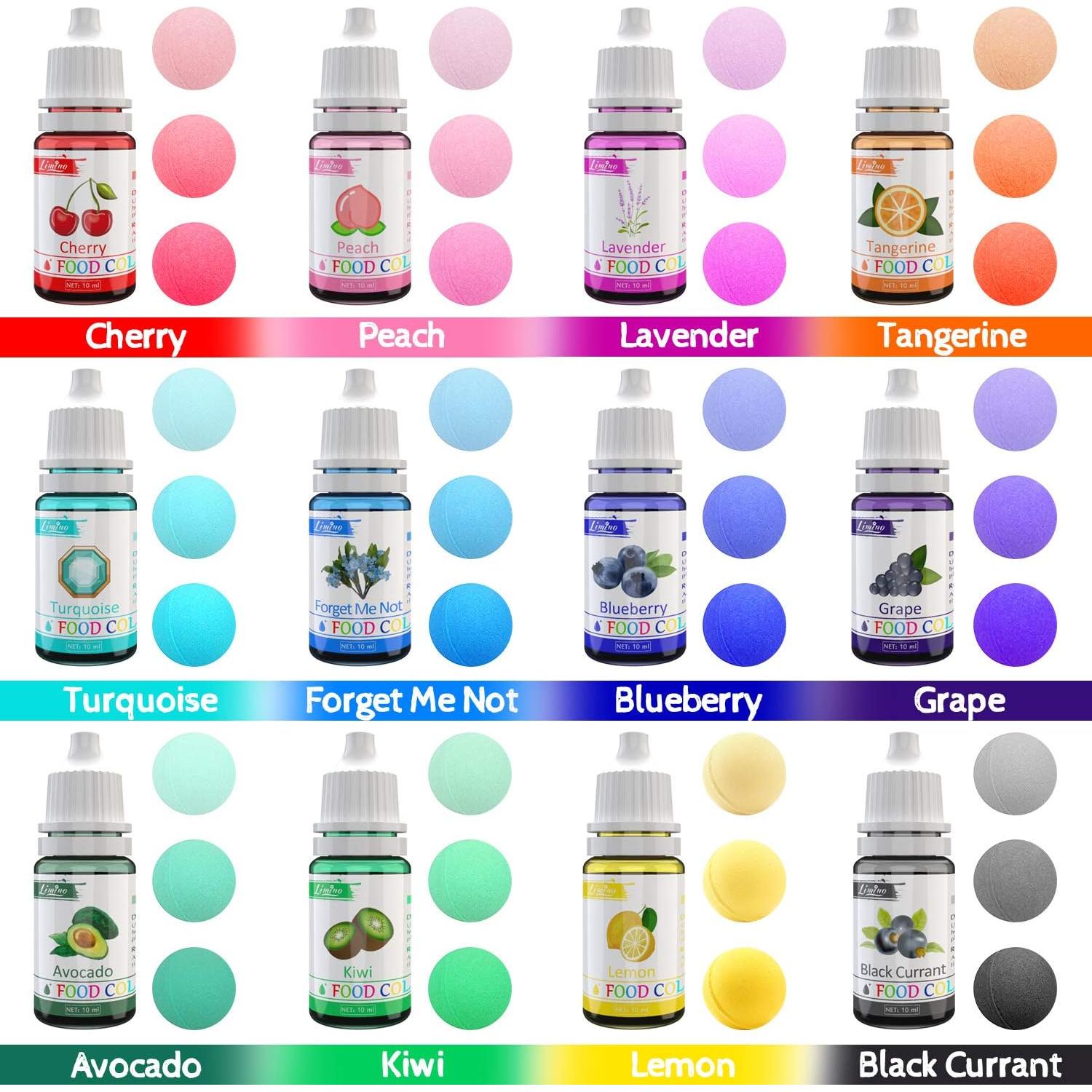 Kit de Moldes para Bombas de Baño Limino 12 Piezas con Colorantes