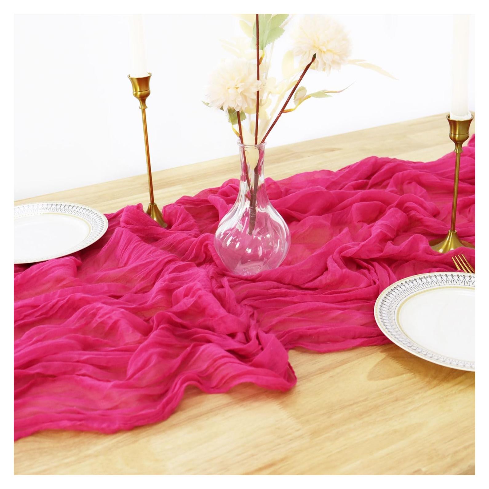 Caminito de Mesa de Gasa Rosa Fucsia 304.8x91.4 cm PATYDEST