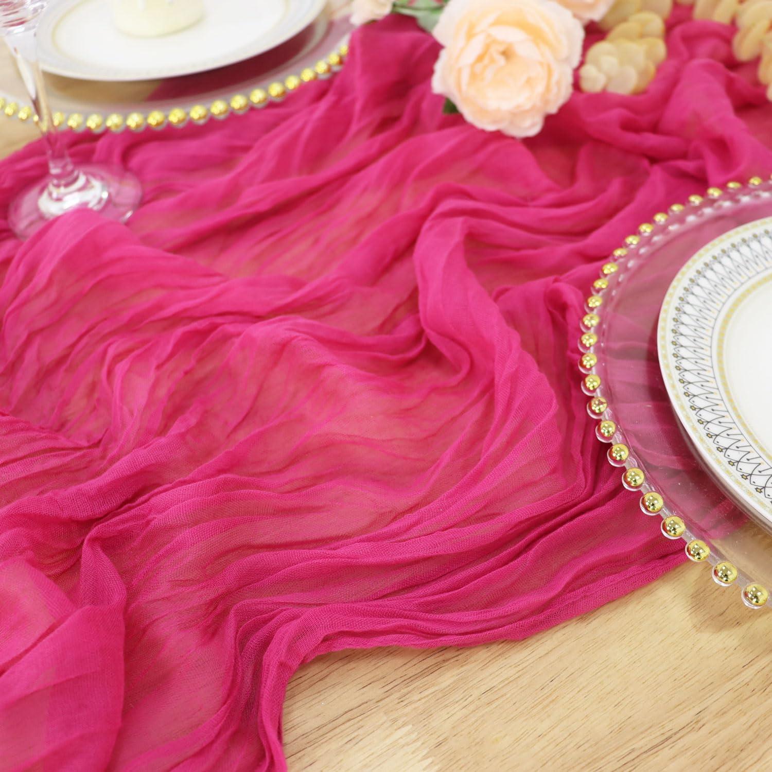 Caminito de Mesa de Gasa Rosa Fucsia 304.8x91.4 cm PATYDEST