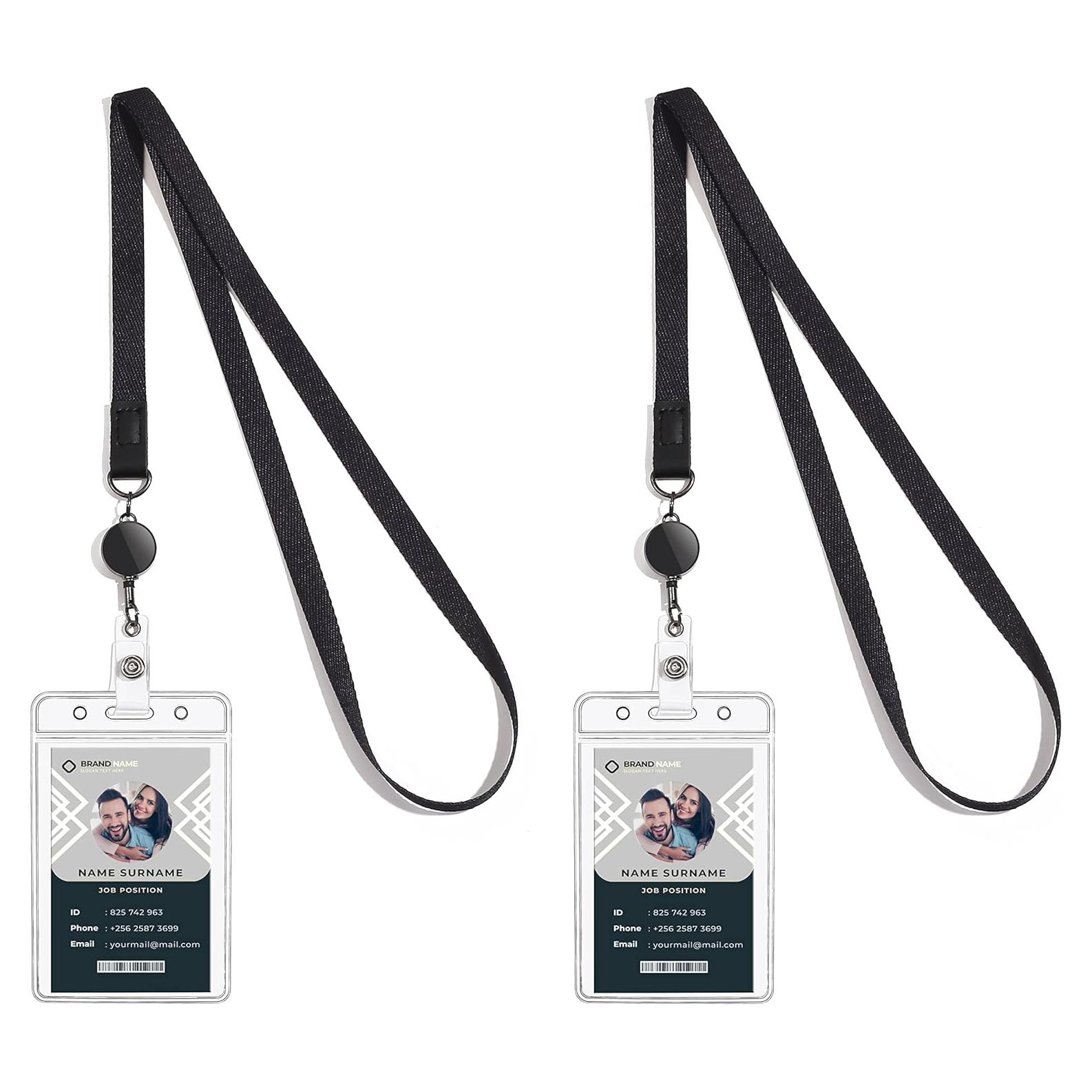 Lanyard Retráctil COOKOOKY con Soporte Impermeable 2 Piezas