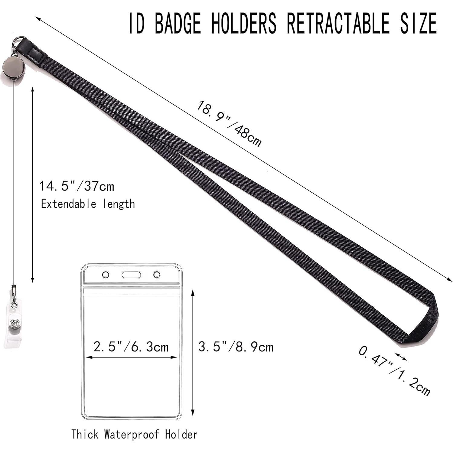 Lanyard Retráctil COOKOOKY con Soporte Impermeable 2 Piezas