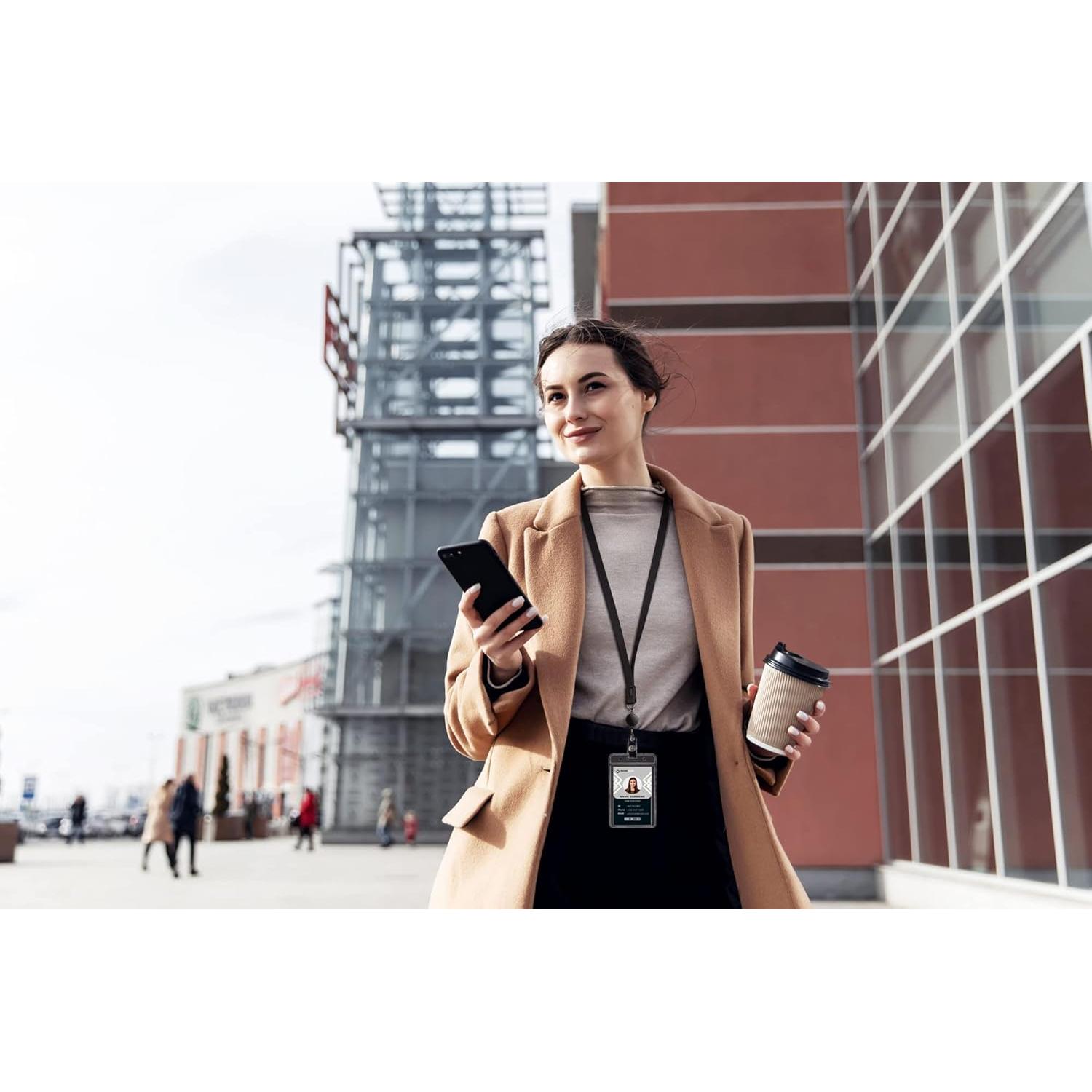 Lanyard Retráctil COOKOOKY con Soporte Impermeable 2 Piezas