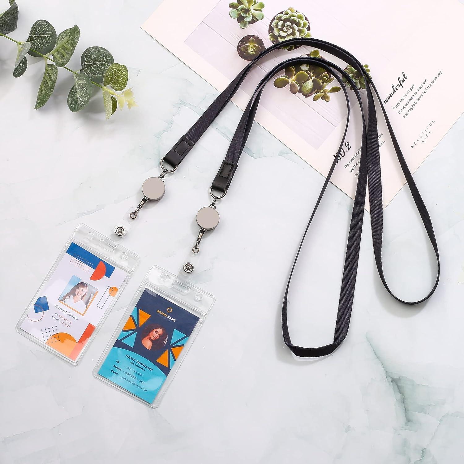 Lanyard Retráctil COOKOOKY con Soporte Impermeable 2 Piezas