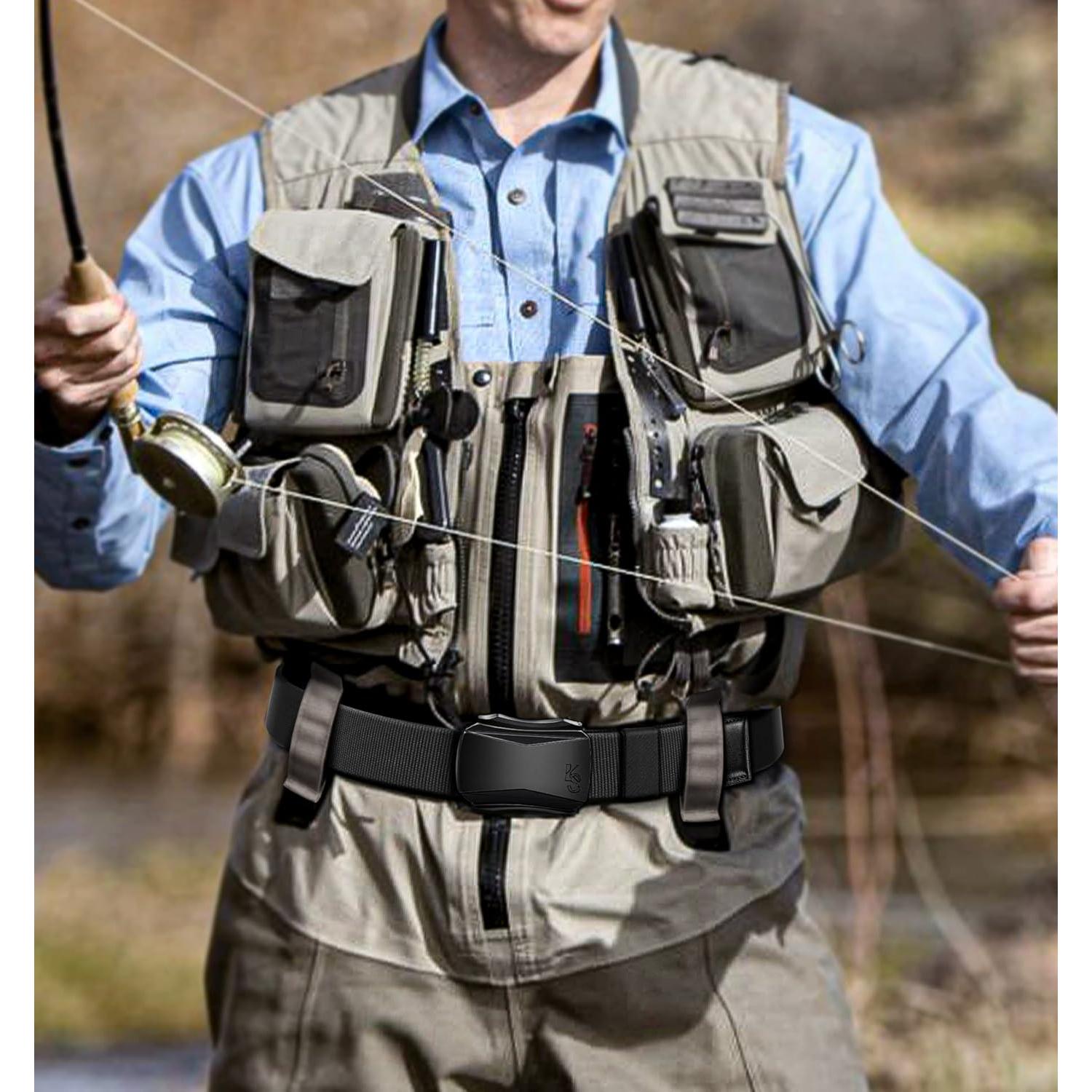 Cinturón KEMISANT Táctico Militar Ajustable 3,81 cm Negro