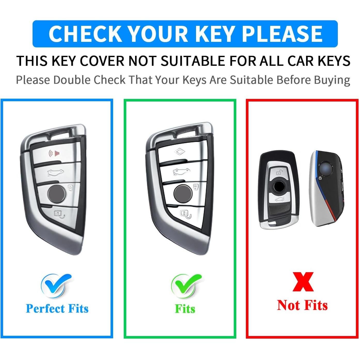 Funda de Llave de Metal Pesado QBUC para BMW - Fibra de Carbono