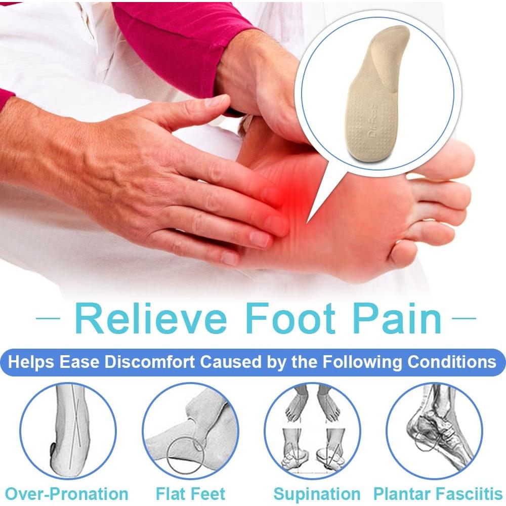 Insertos para zapatos Dr. Foot con soporte de arco - Pequeño Beige