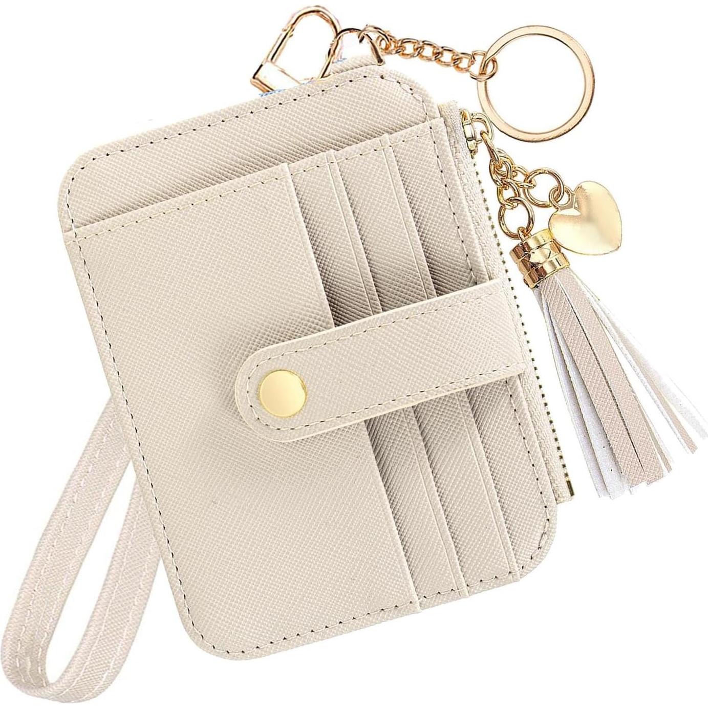 Estuche para Tarjetas KOTORA con Llave y Borla Beige