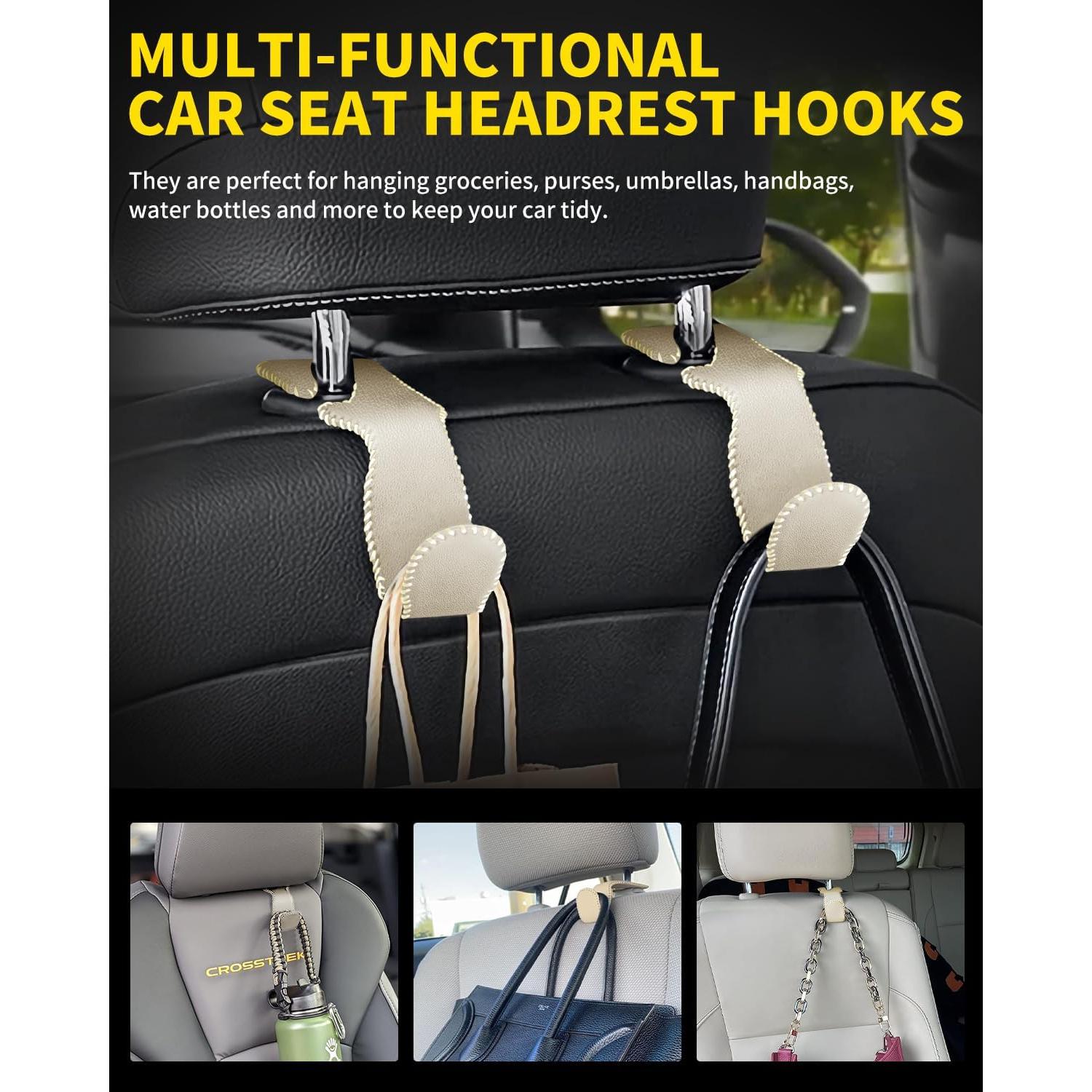 Ganchos para Reposacabezas de Coche MEALAM Beige - 4 Piezas