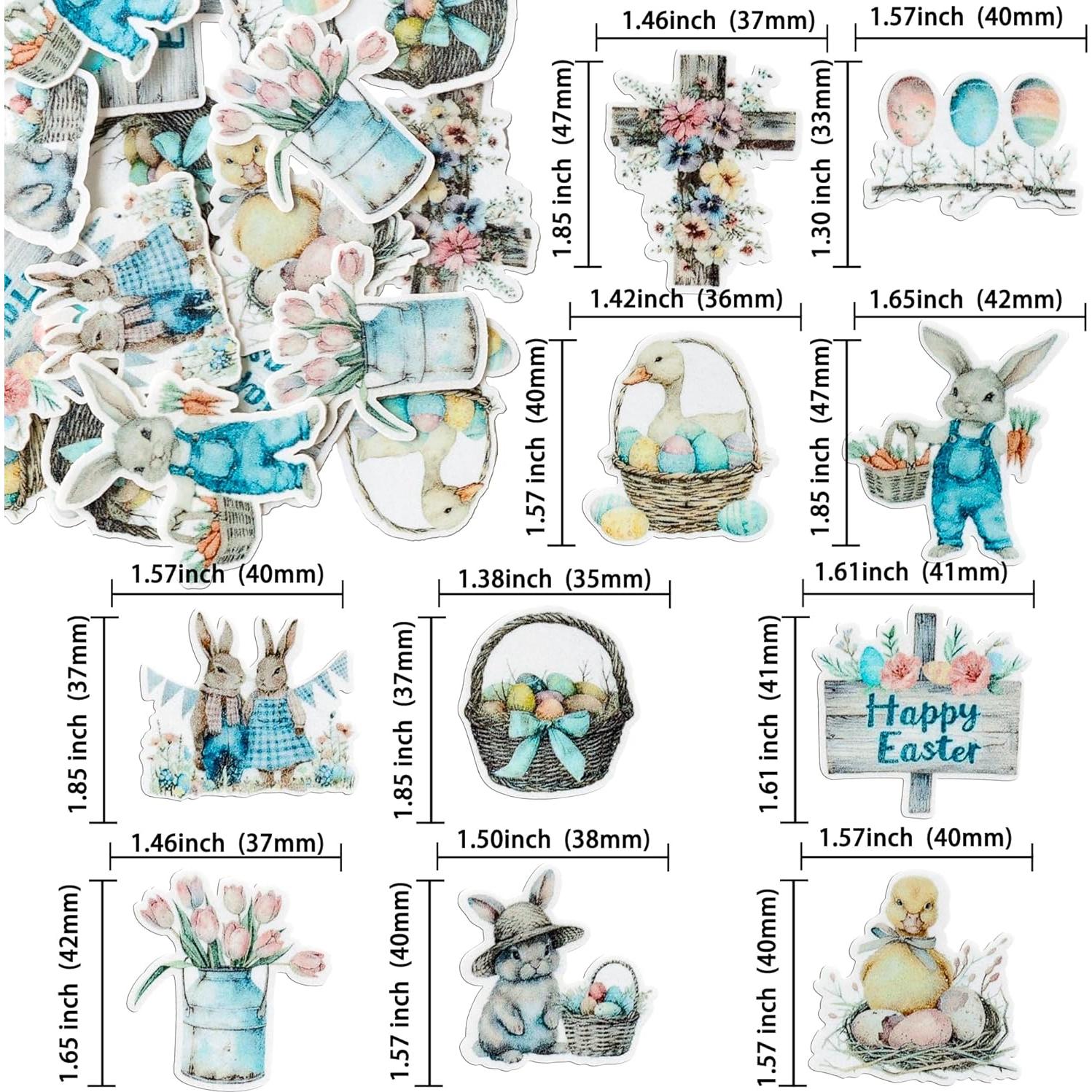 Adornos de Cupcake de Pascua Ephlyn 50Pcs - Decoración Colorida