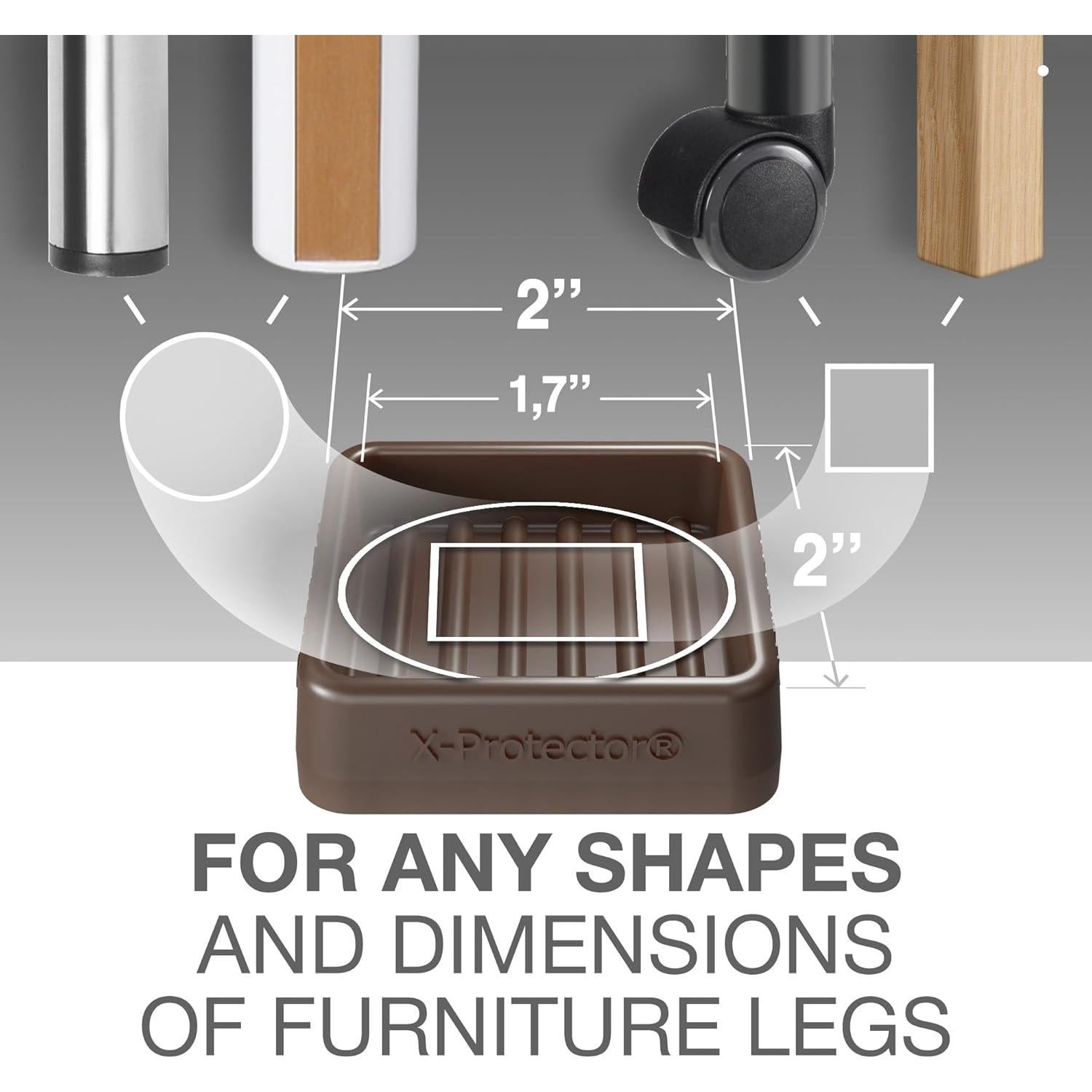 Tazas de Muebles Acolchadas X-PROTECTOR 4 PCS 4.3 cm