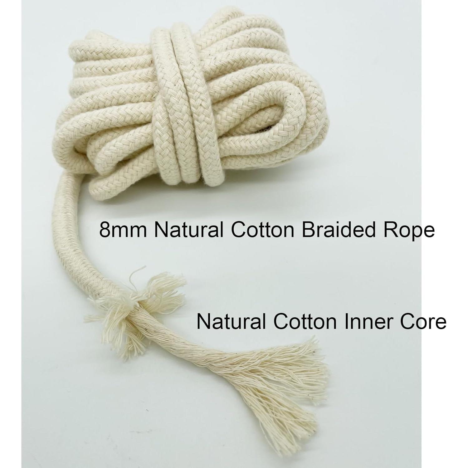 Cuerda de Algodón Natural Jukway 8mm x 5m Blanco Crudo