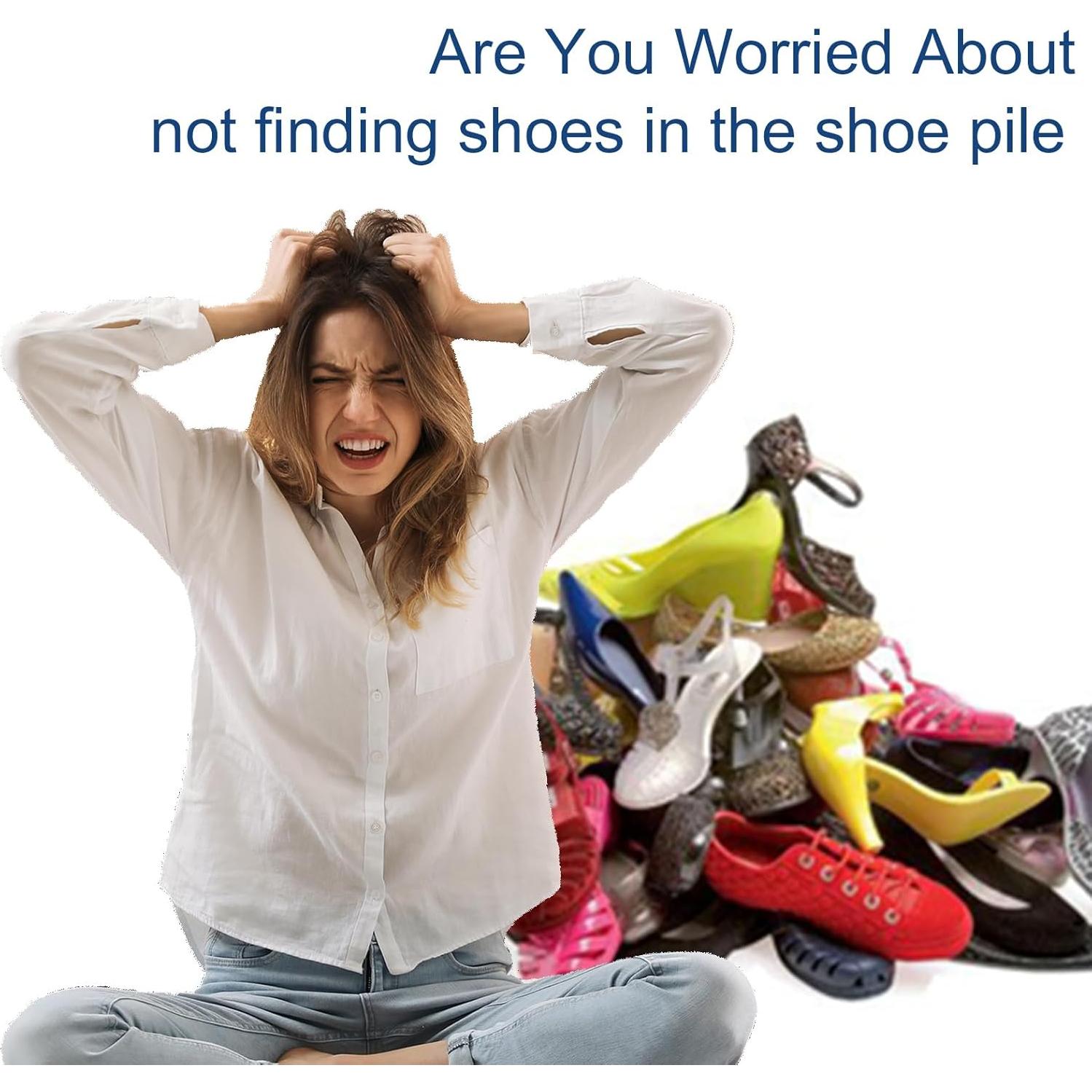 Organizador de Zapatos Colgante HNIUXX 24 Bolsillos Negro