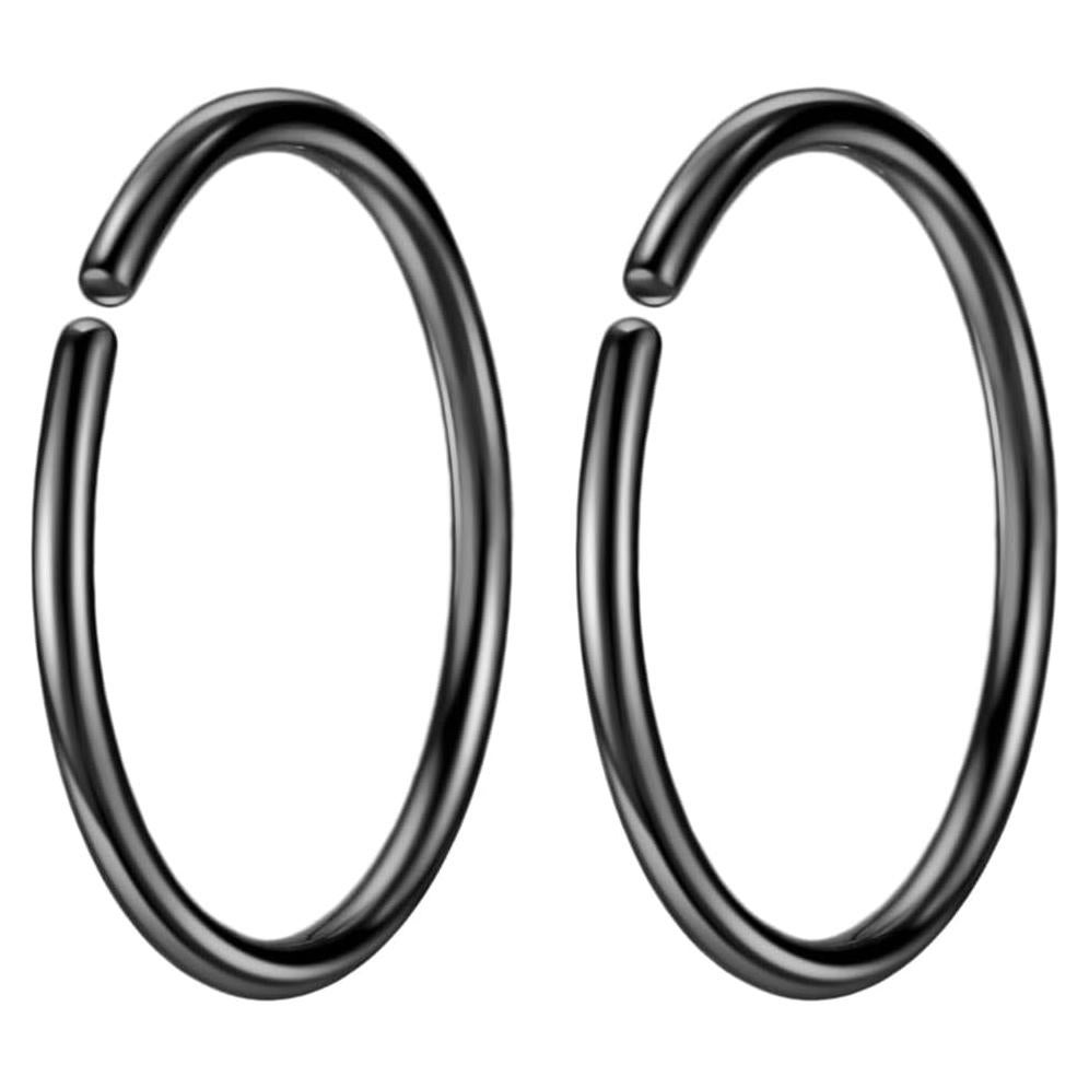 Pendientes de Aro Oro Plata Rosa 6-12mm Conjunto 4/2