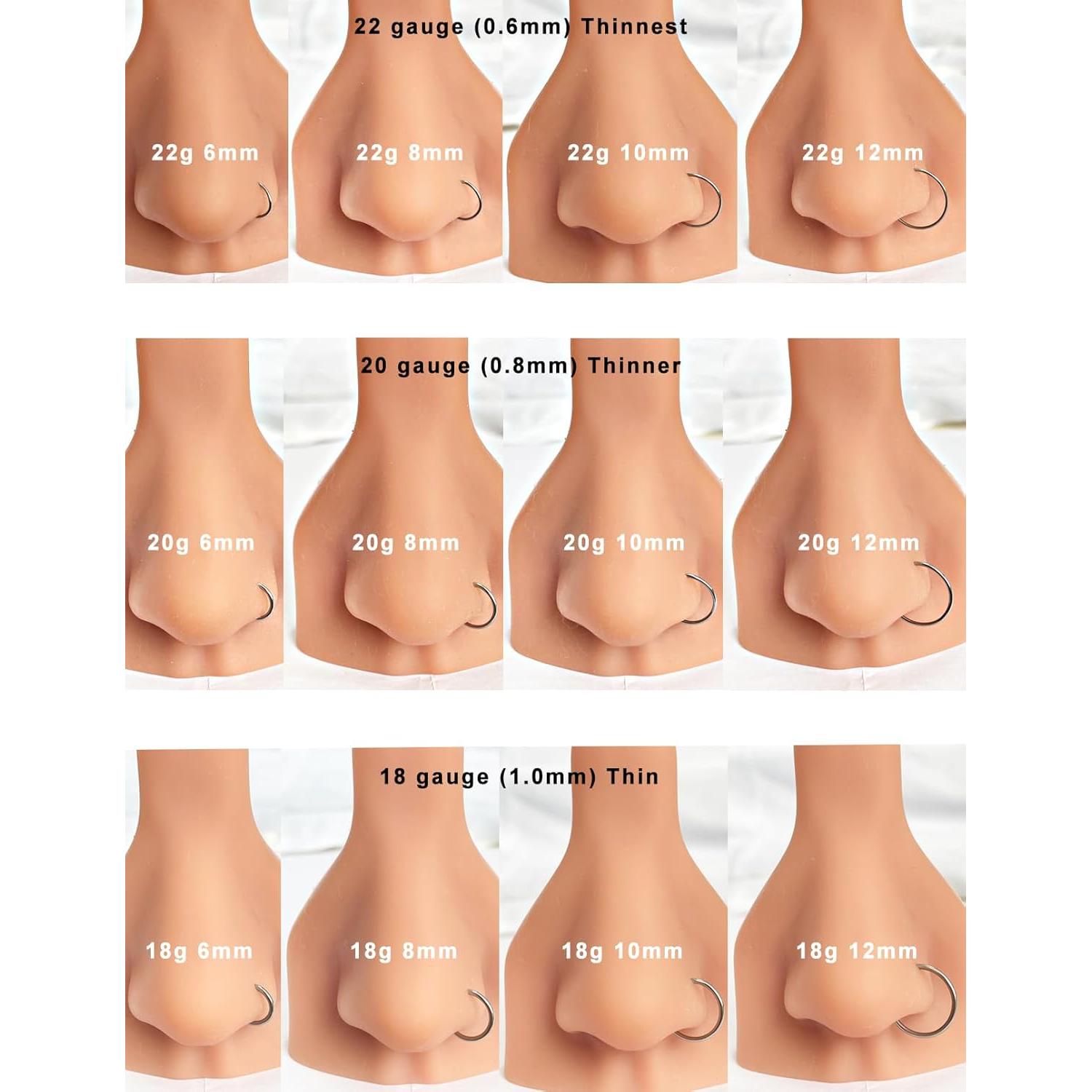 Pendientes de Aro Oro Plata Rosa 6-12mm Conjunto 4/2