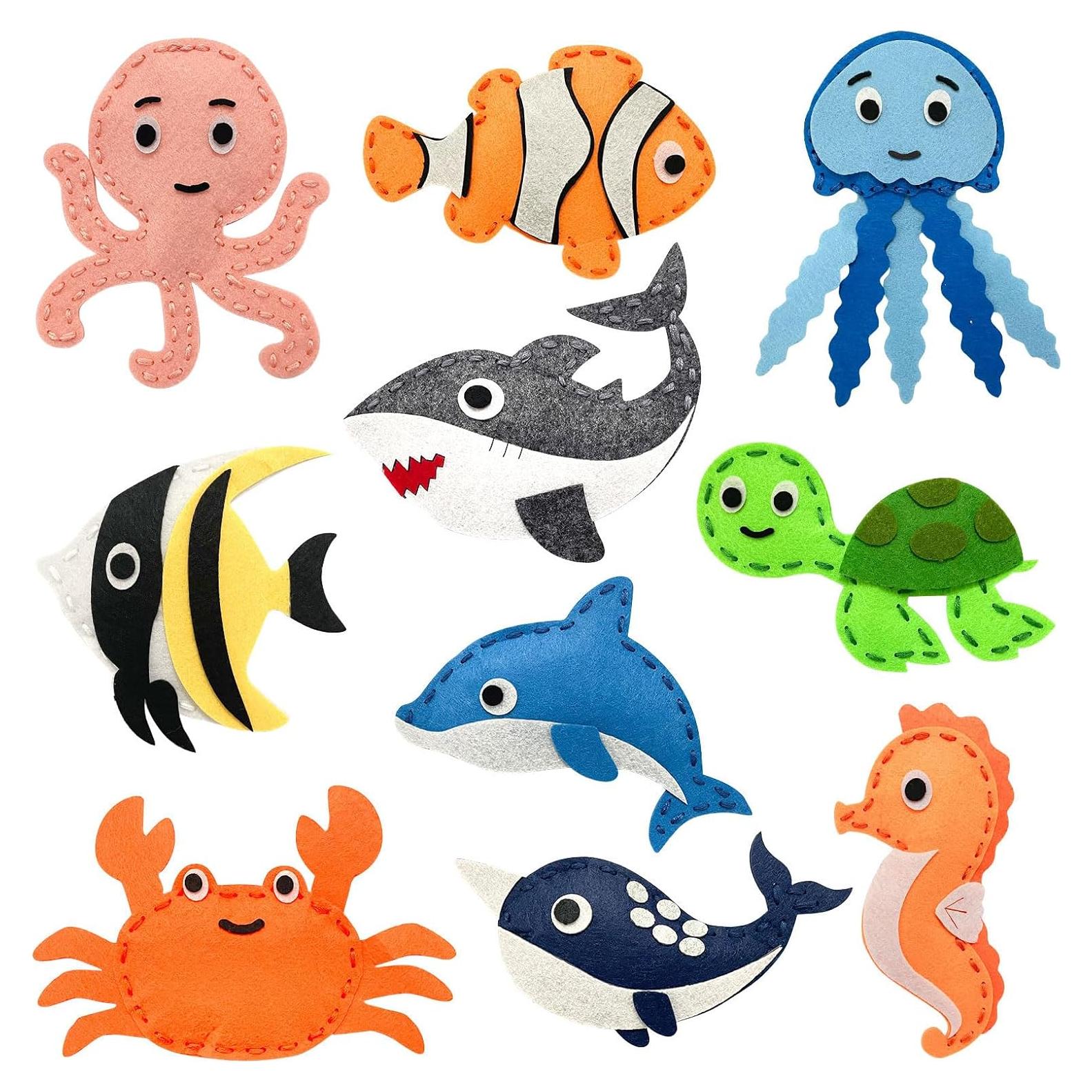 Kit de Costura Vlokup Animales Marinos para Niños 7-12 Años