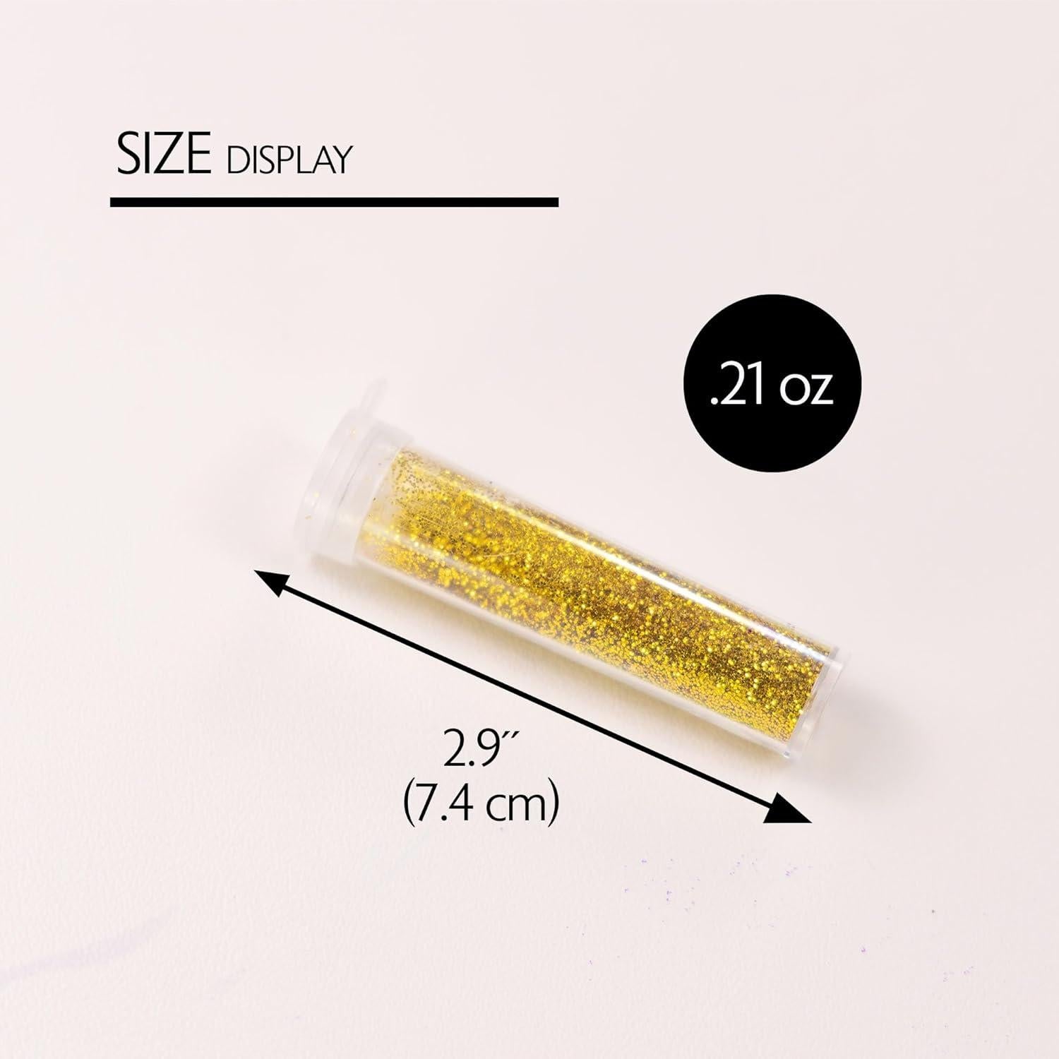 BAZIC Brillo Agitador Neón 5 Colores para Manualidades 56.7g