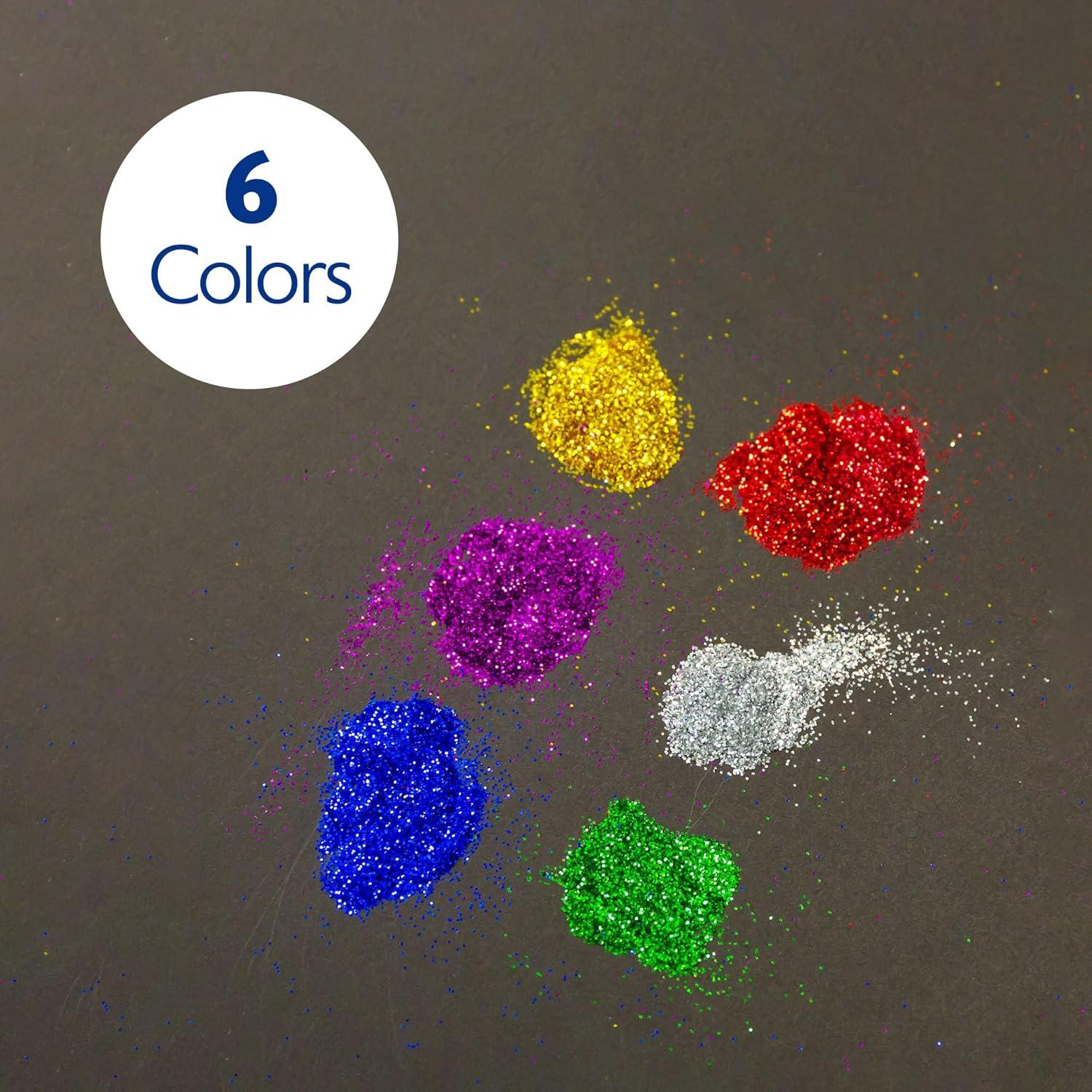 BAZIC Brillo Agitador Neón 5 Colores para Manualidades 56.7g