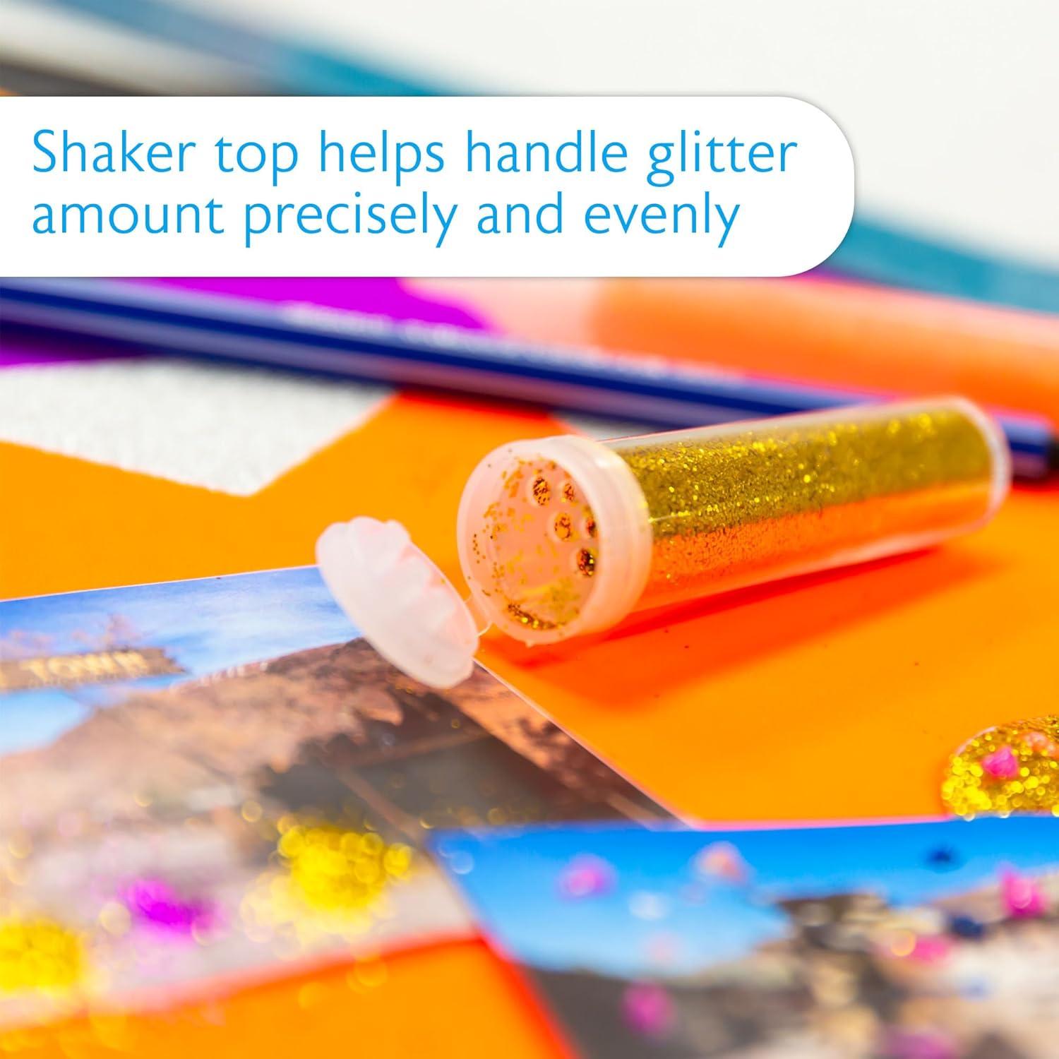 BAZIC Brillo Agitador Neón 5 Colores para Manualidades 56.7g