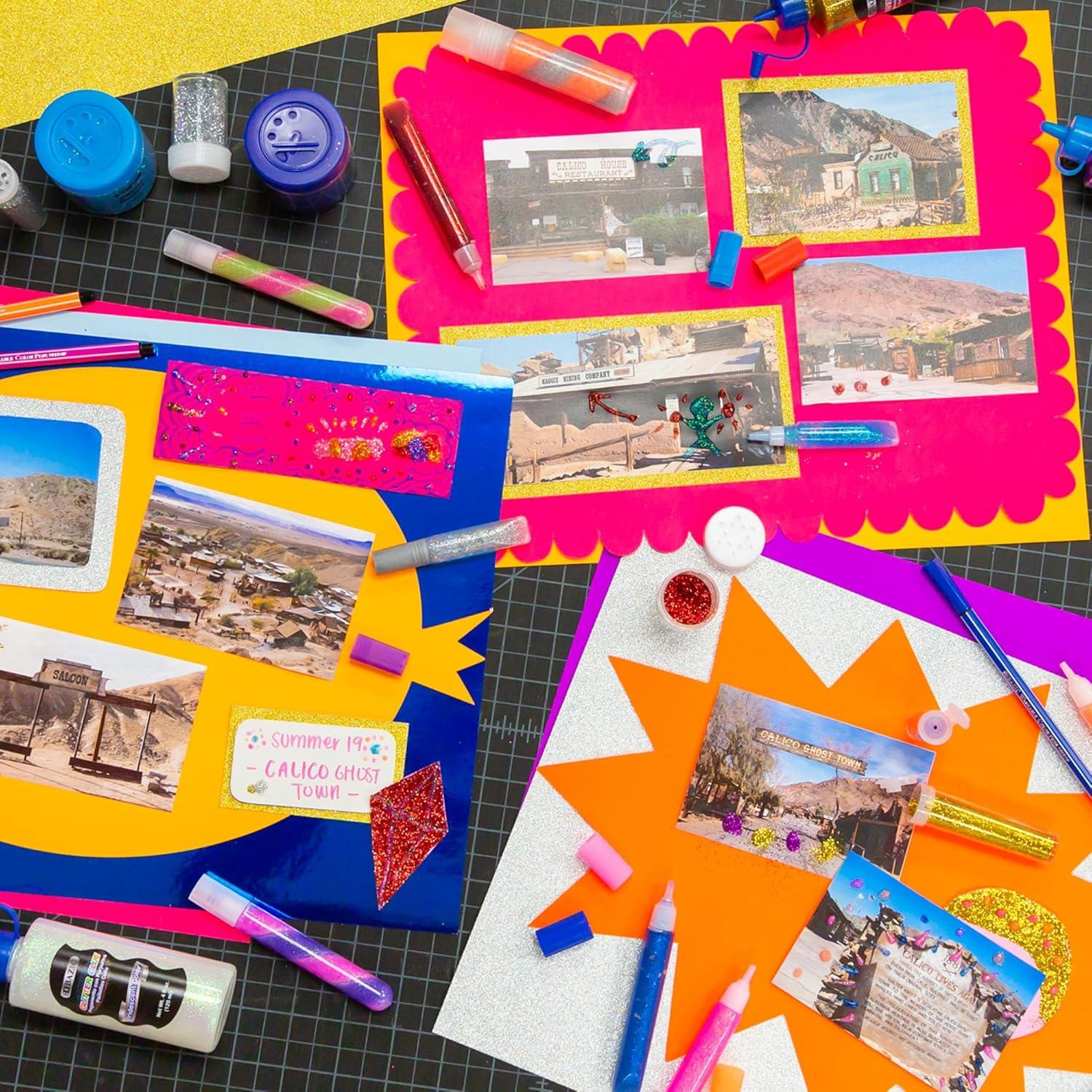 BAZIC Brillo Agitador Neón 5 Colores para Manualidades 56.7g