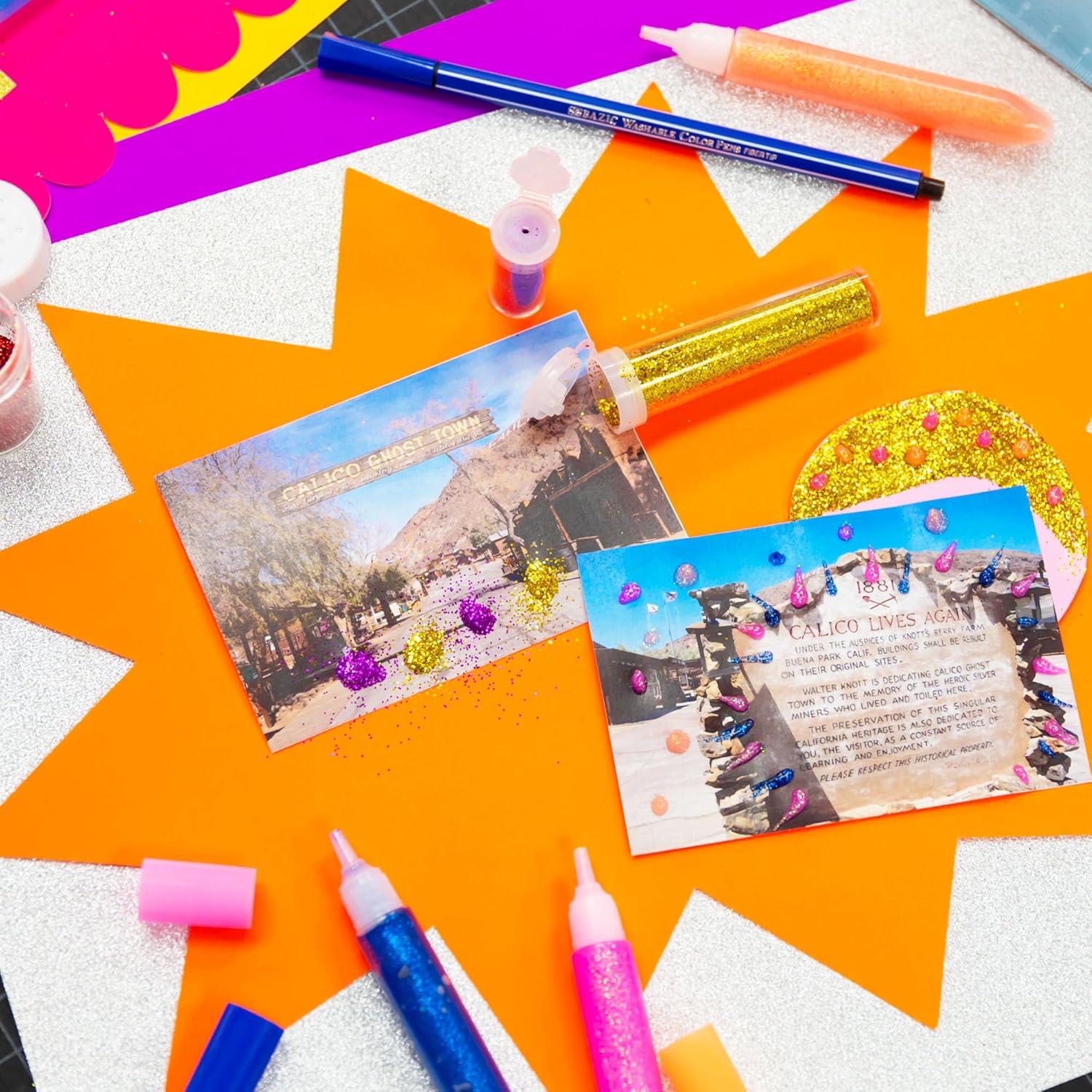 BAZIC Brillo Agitador Neón 5 Colores para Manualidades 56.7g