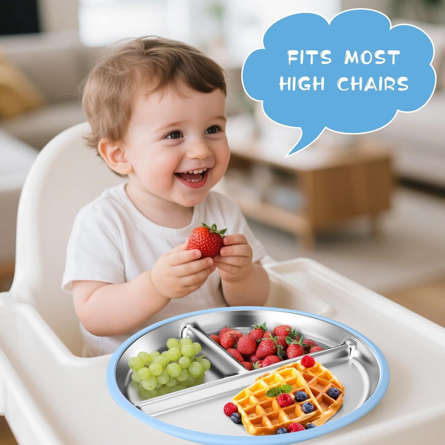 Platos Divididos para Bebés Palksky de Acero Inoxidable Set de 2