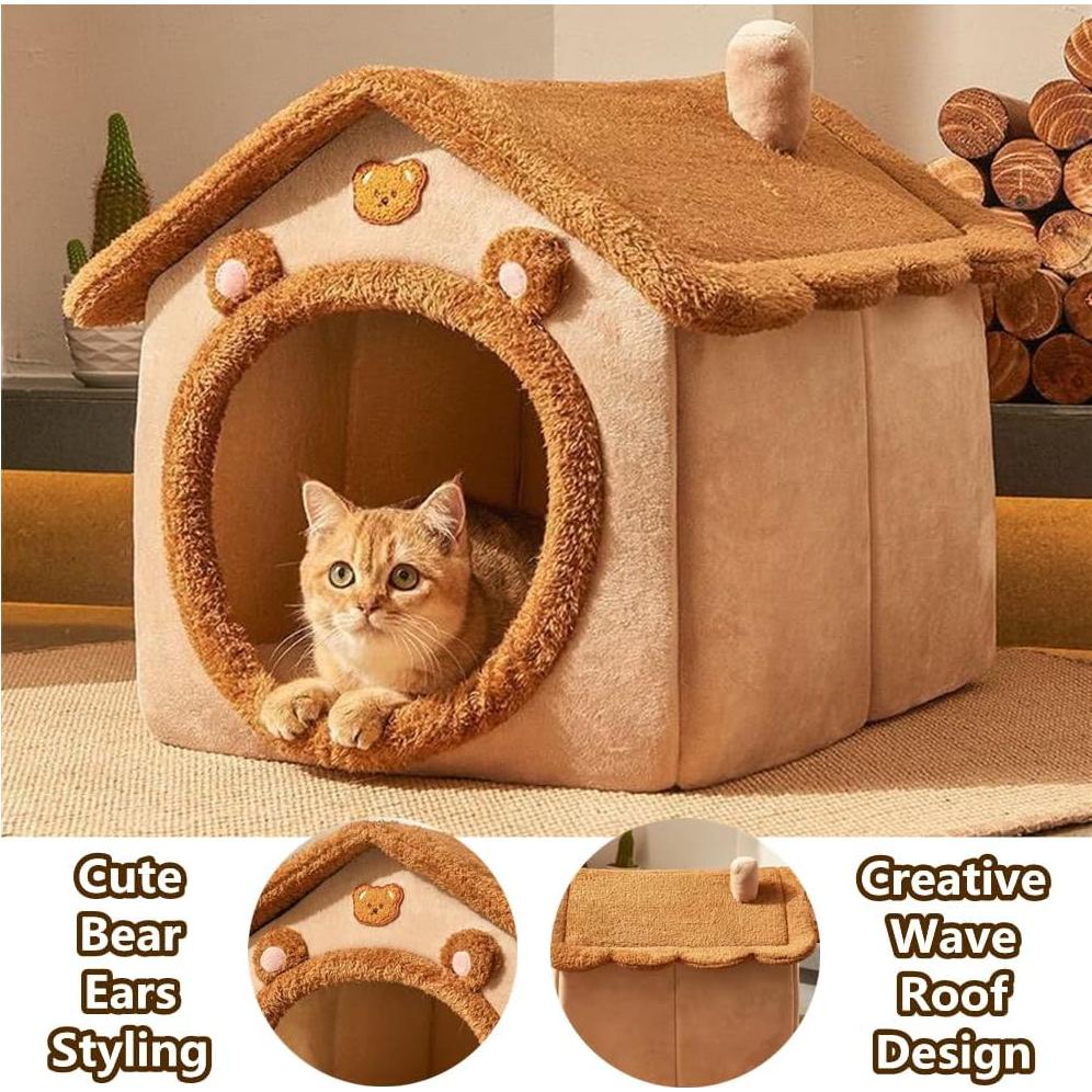 Cama para Gatos KooTeedd, Cueva Suave S-40.1x32.0x35.1 cm