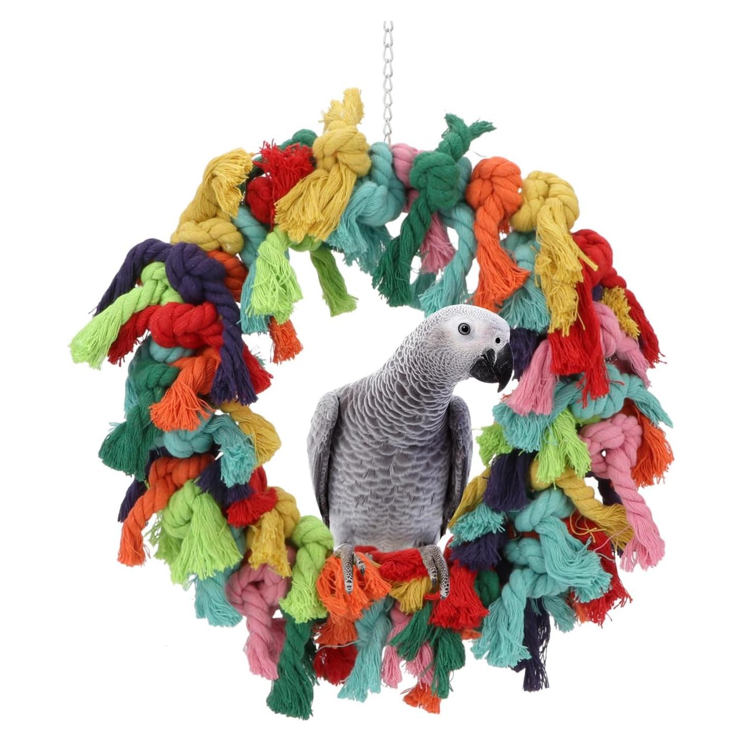 Juguete Colgante para Aves Wontee - Algodón Colorido 29.94 cm