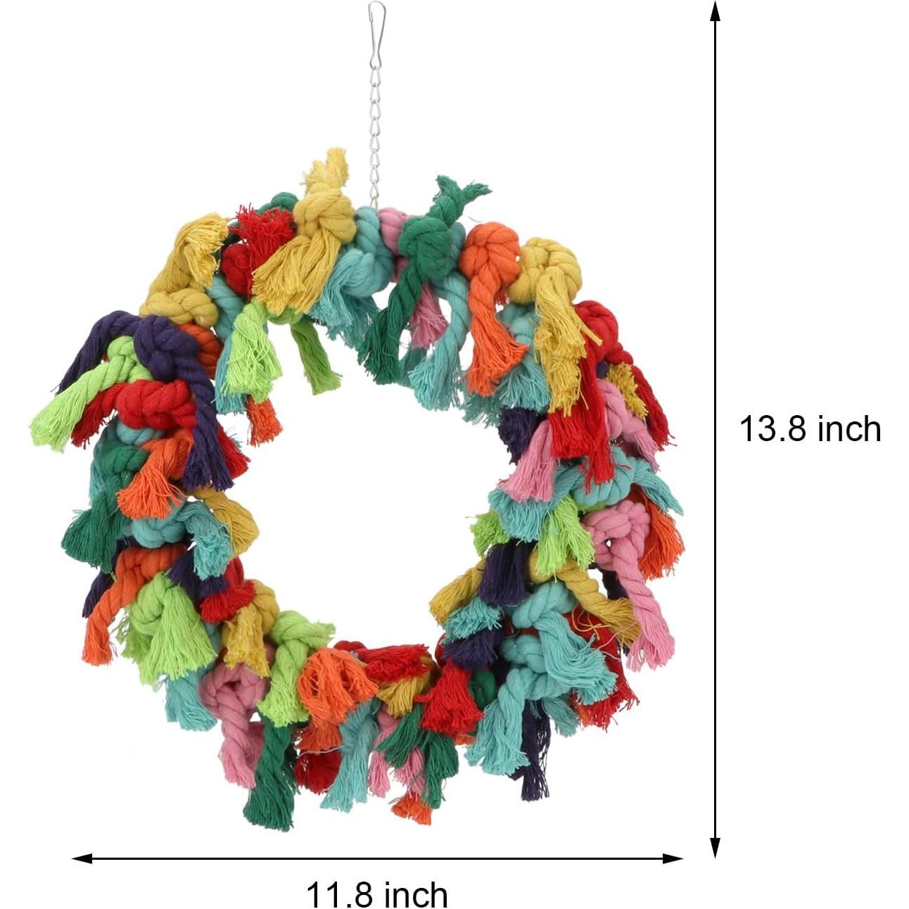 Juguete Colgante para Aves Wontee - Algodón Colorido 29.94 cm