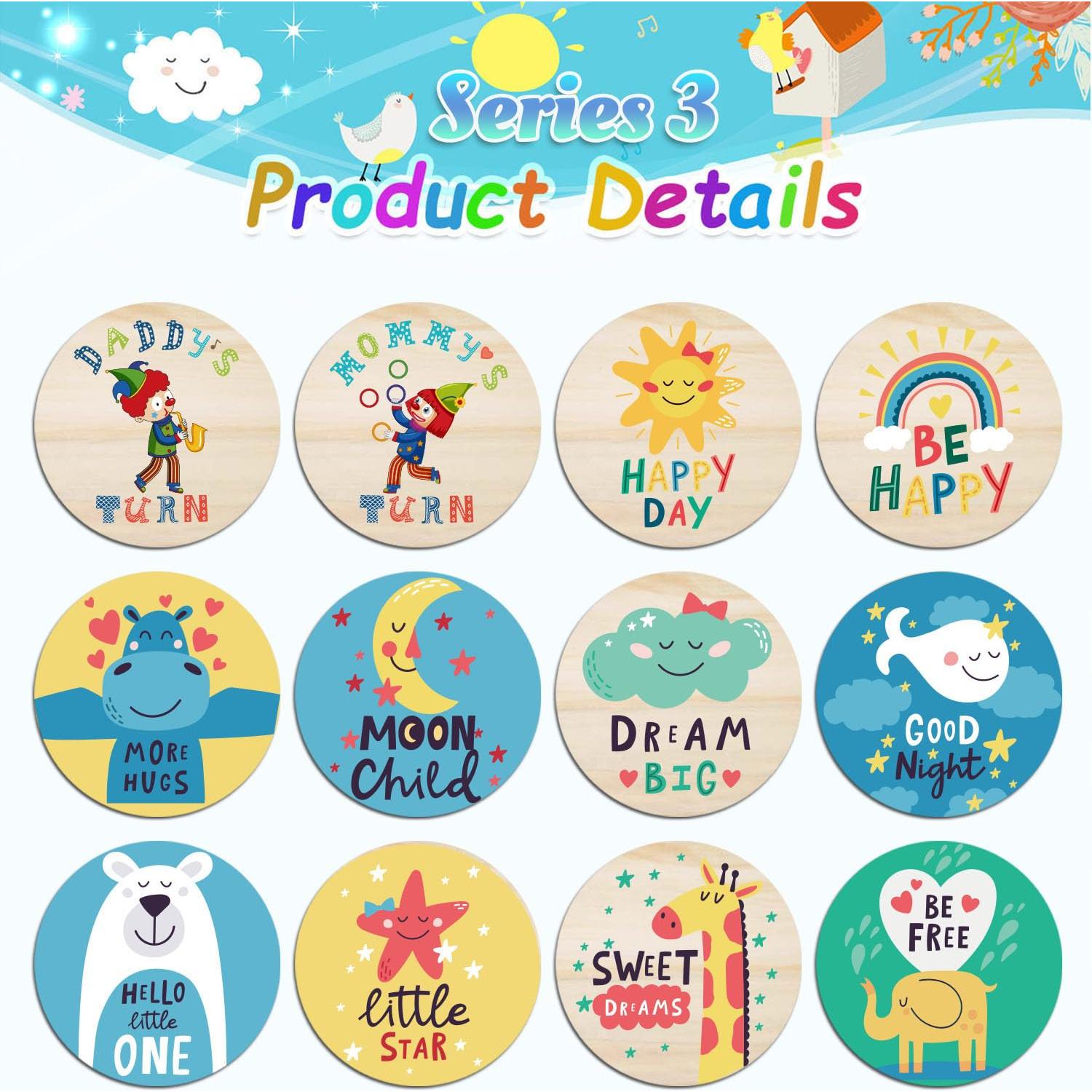 Set de Hitos Mensuales de Madera RORANIC para Bebés