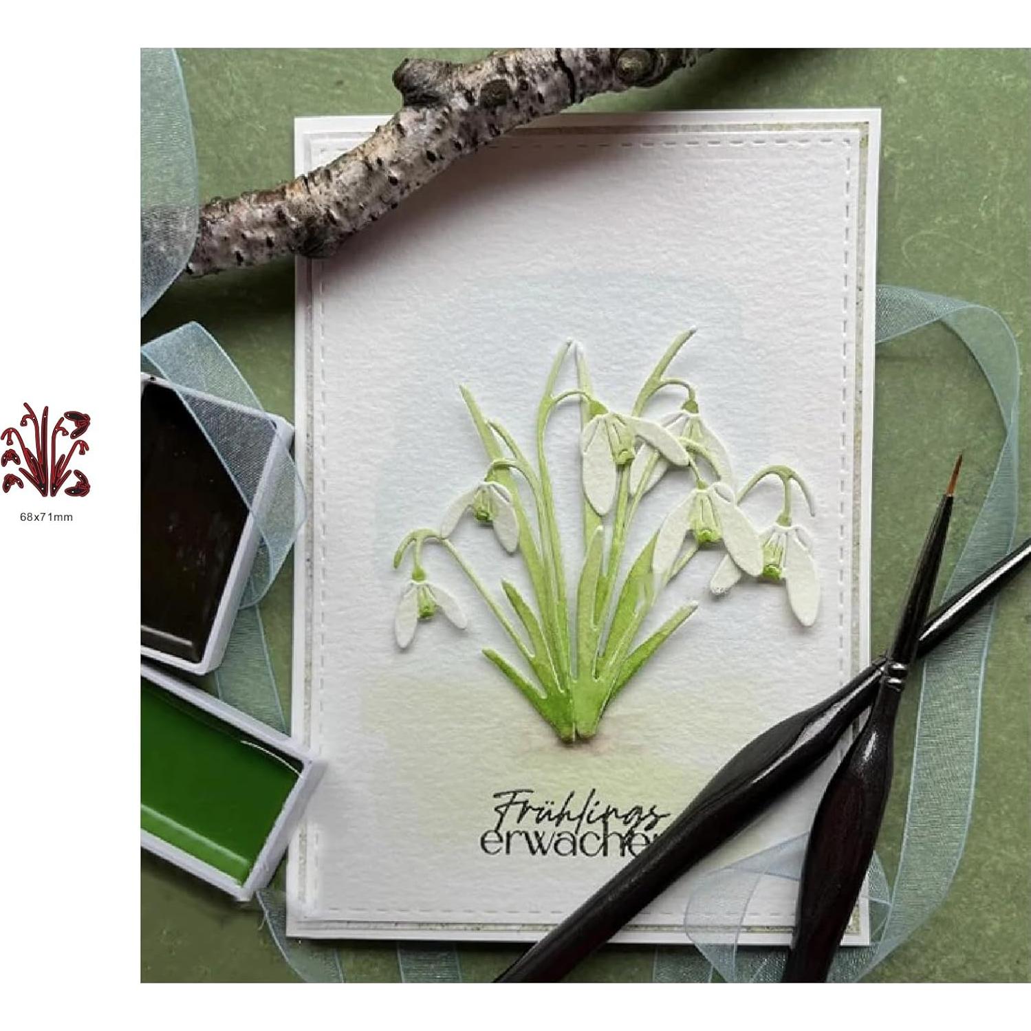 Troquel de Corte de Metal Lapoo Herbal A 7.1x6.4 cm para Scrapbooking