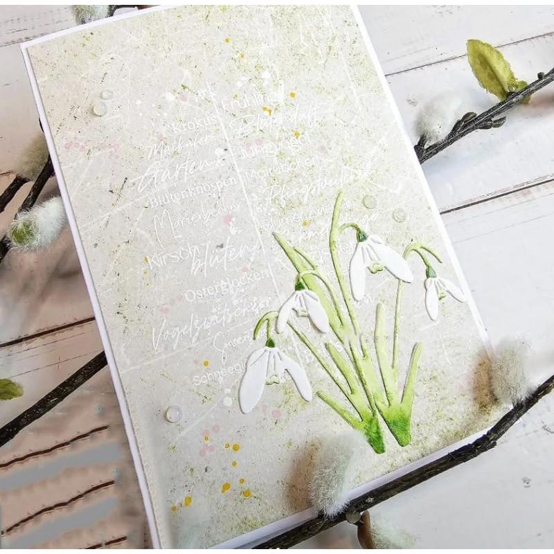 Troquel de Corte de Metal Lapoo Herbal A 7.1x6.4 cm para Scrapbooking