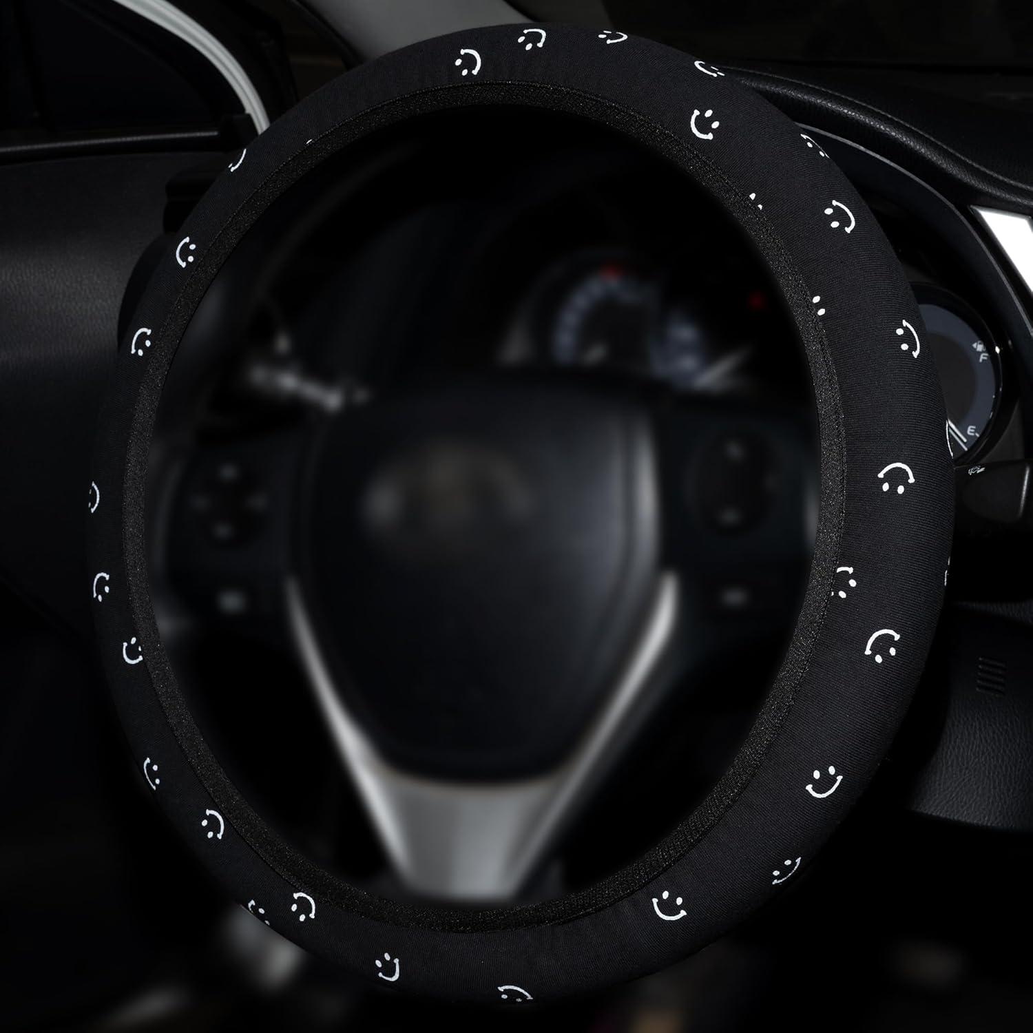 Funda de Volante SAADIAUTO Negra 14.5-15 Pulgadas Transpirable